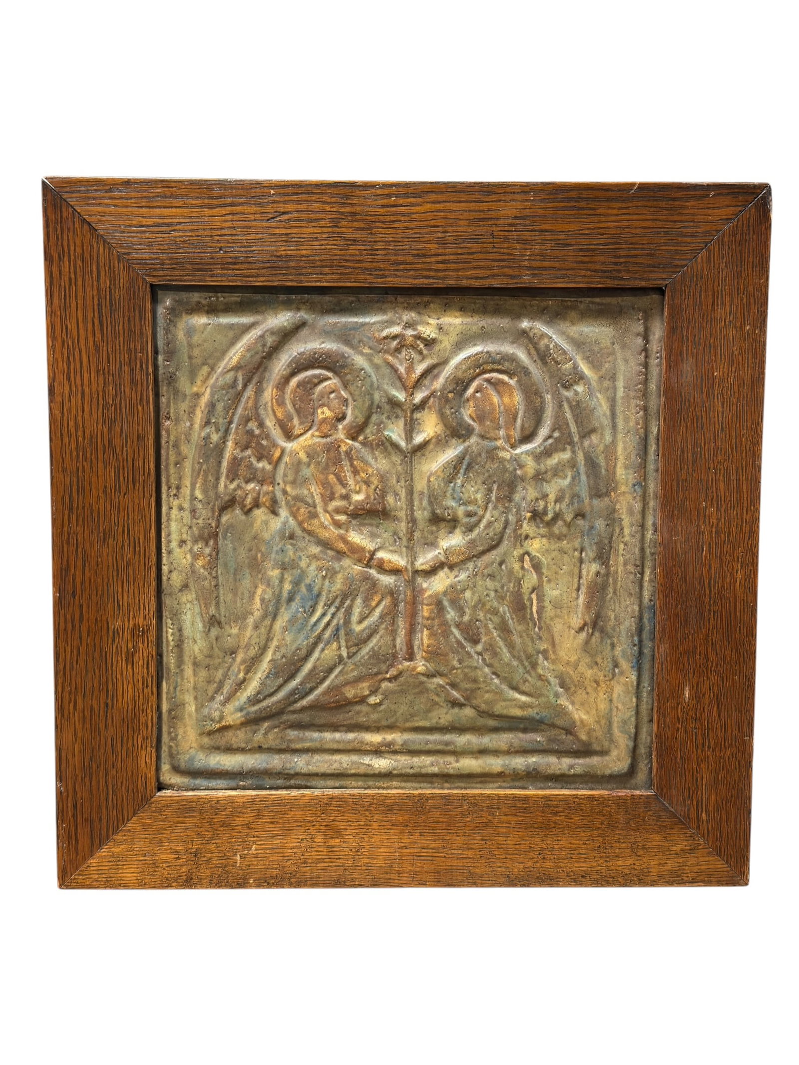 Arts & Crafts "2 Angels" Tile in the style of Rookwood Faience (1 of 7)