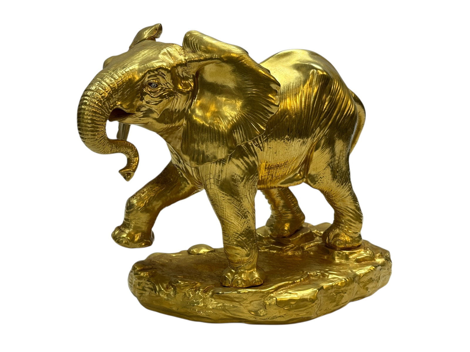 Vintage Boehm "Gem & Gold Collection" Gilded Porcelain Baby Elephant Figurine (1 of 9)