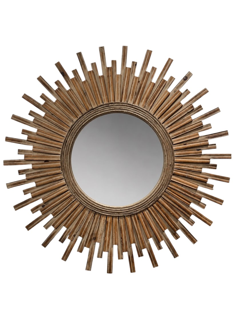 Wood Sunburst Wall Mirror (1 of 6)