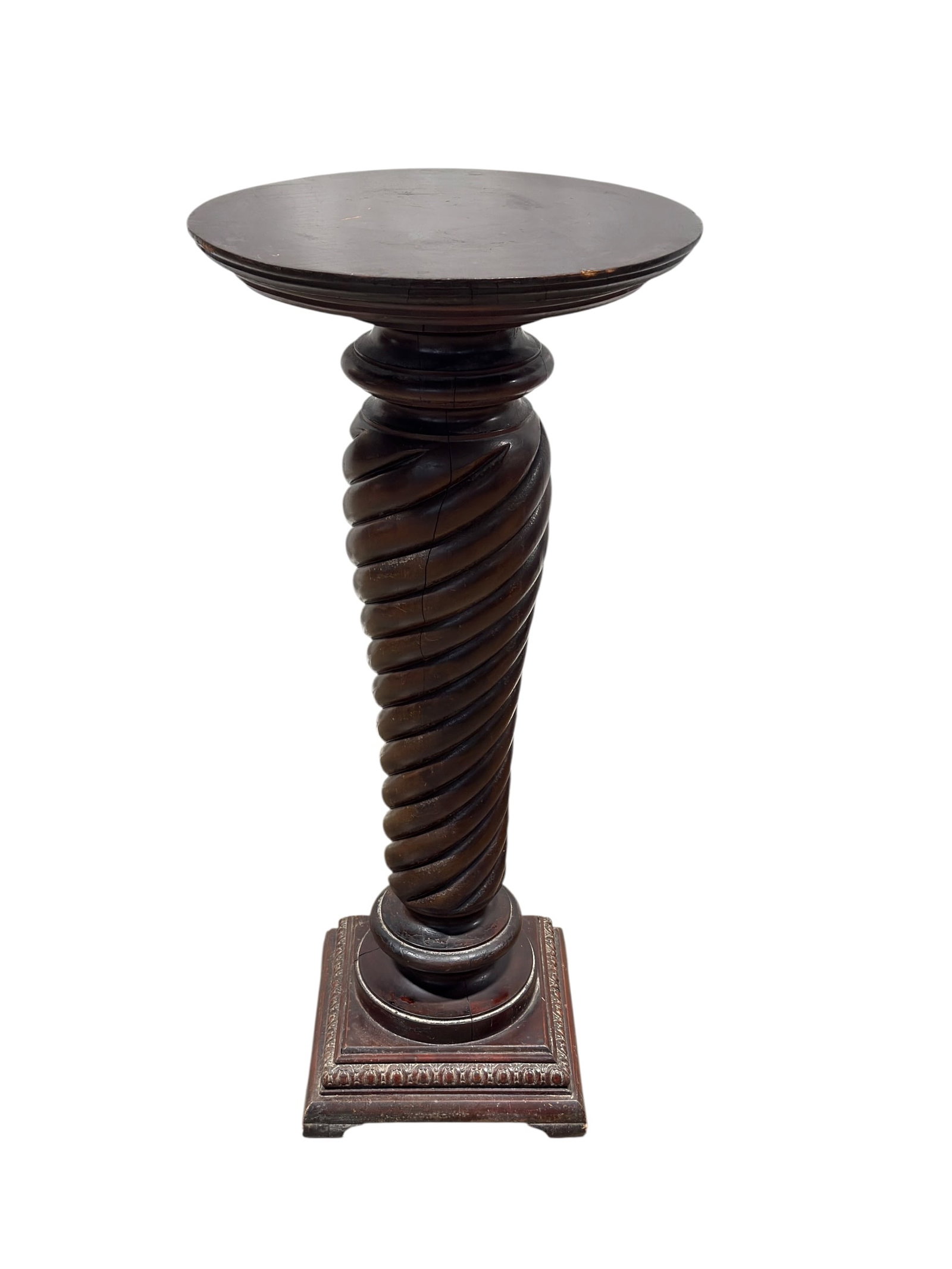 Barley Twist Mahogany Pedestal Plant Stand (1 of 7)