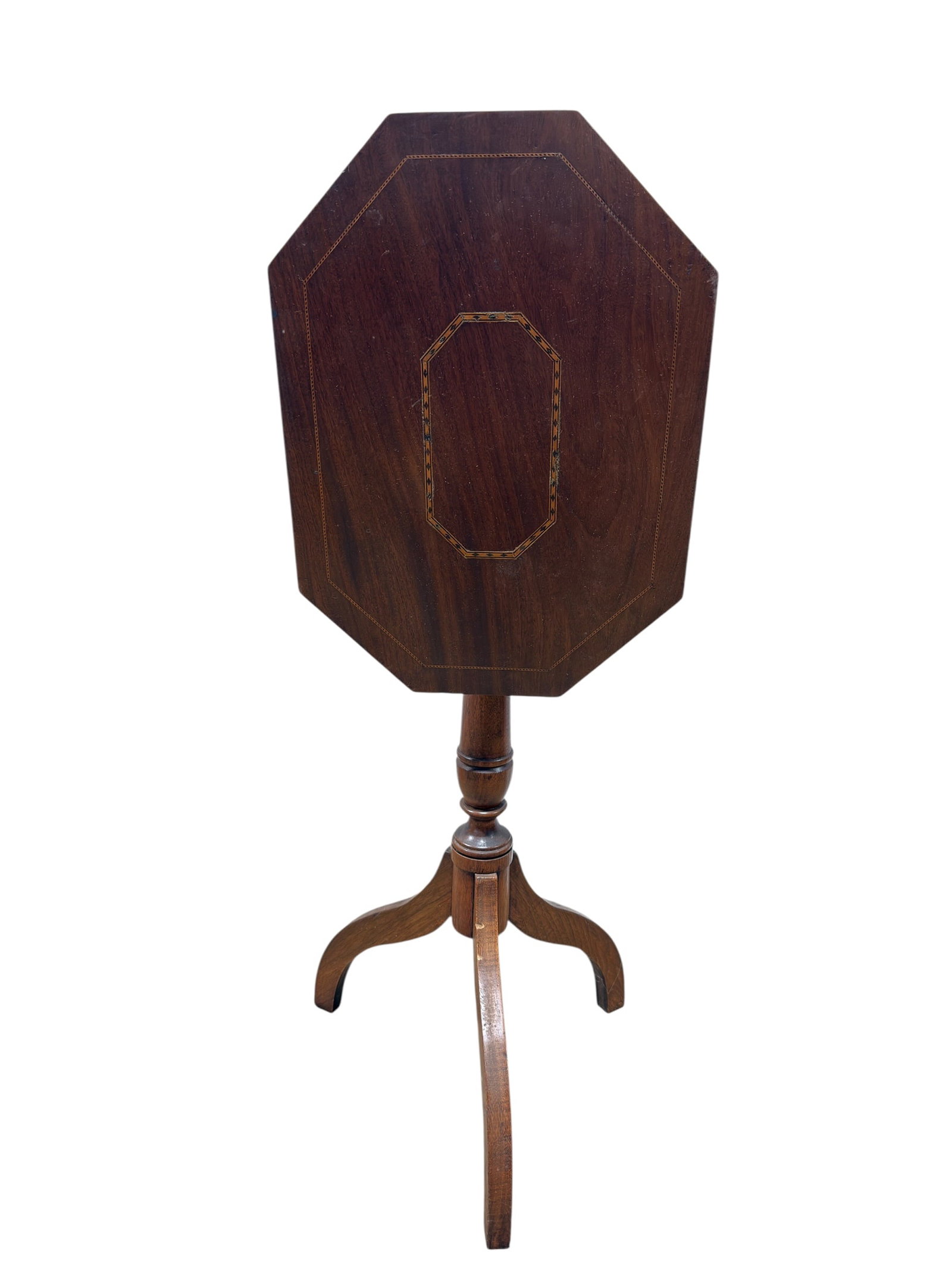 Antique Octagonal Mahogany Tilt-Top Tea Table (1 of 9)