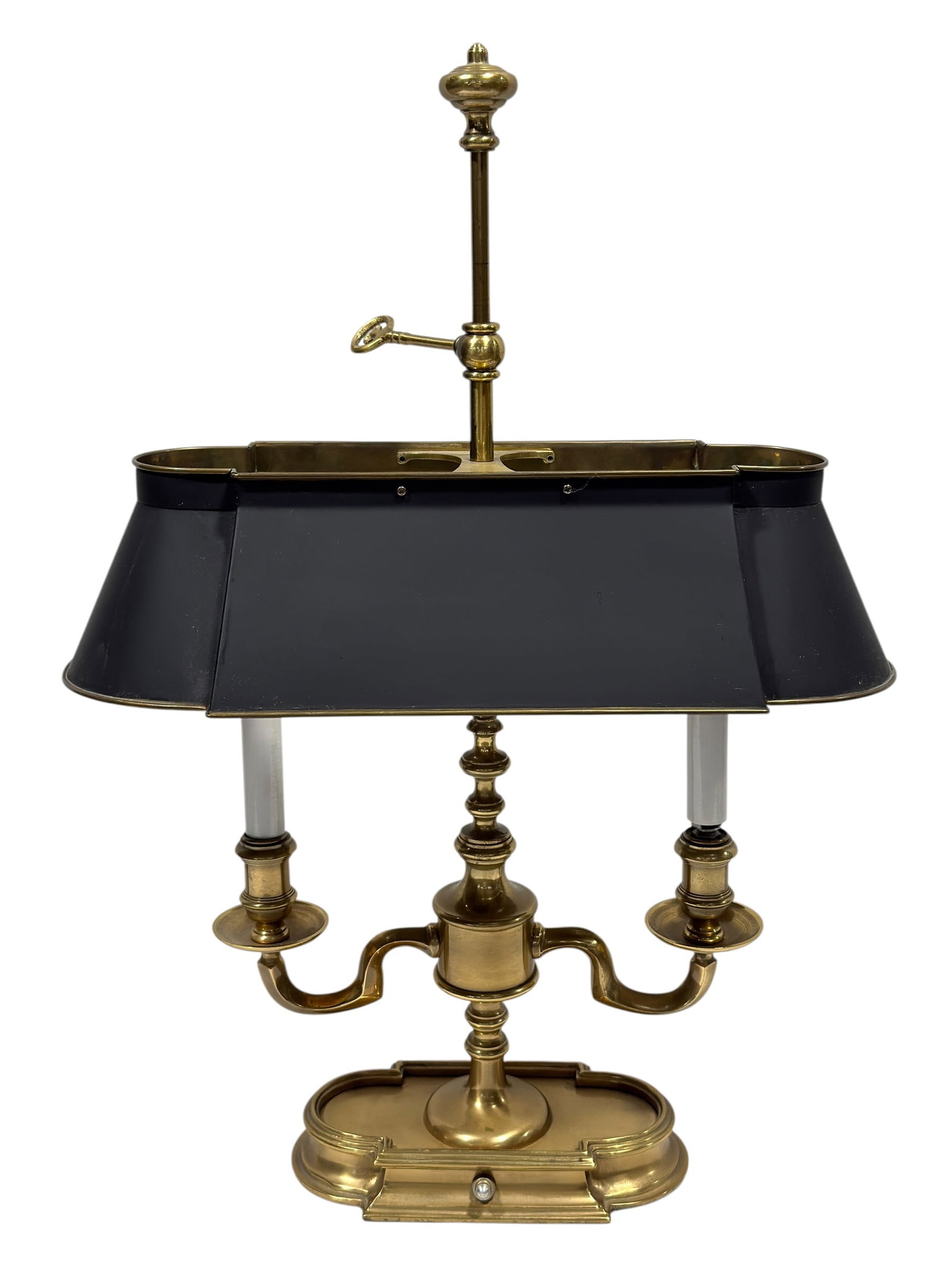 Vintage Brass Two-Light Bouillotte Lamp (1 of 6)