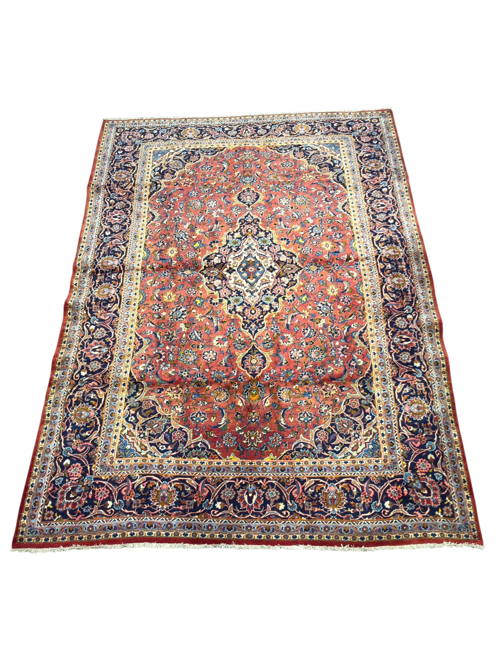 Persian Kashan Style Wool Area Rug (1 of 5)