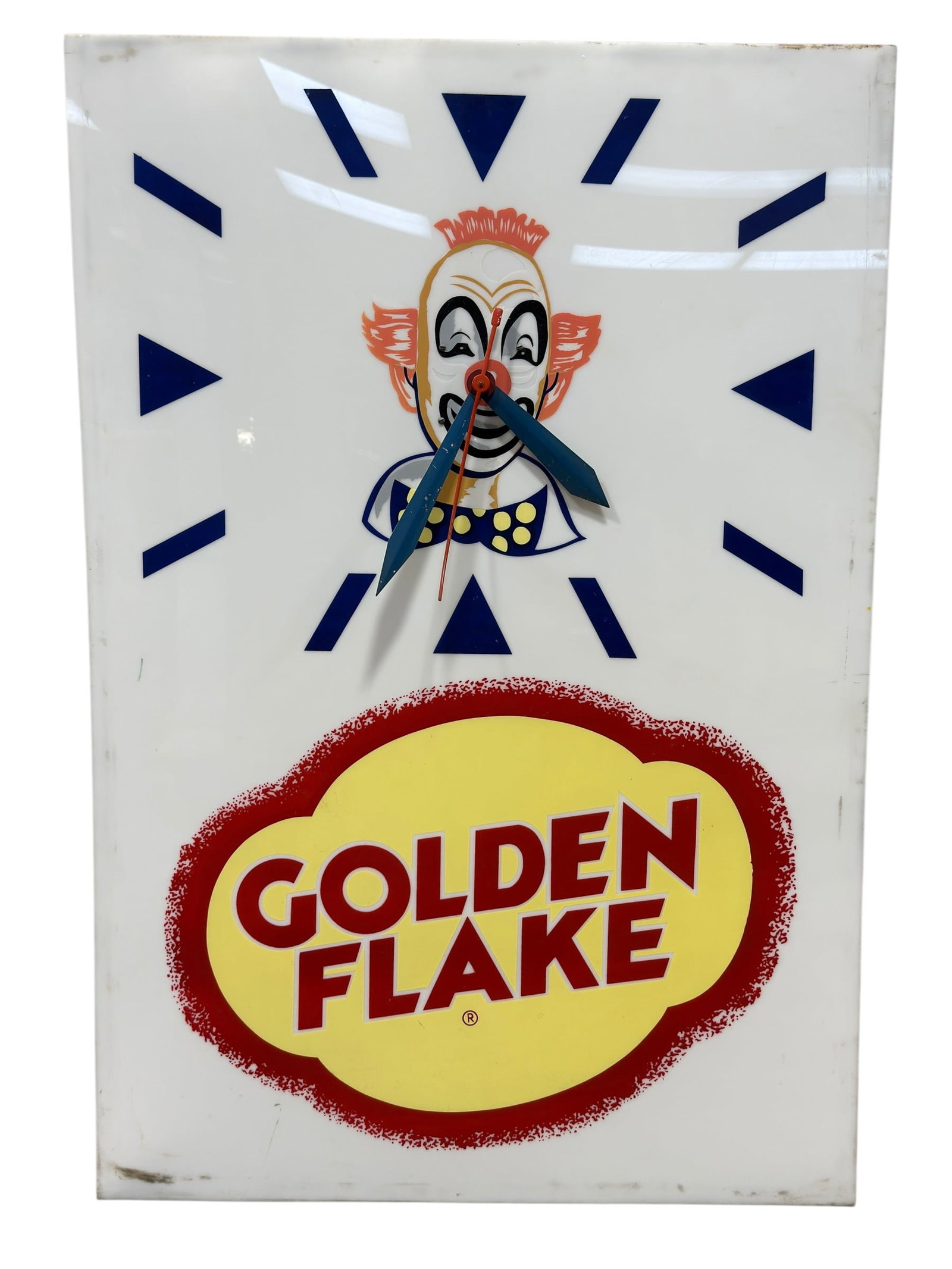 Vintage Golden Flake Potato Chips Advertising Clown Clock Sign (1 of 11)