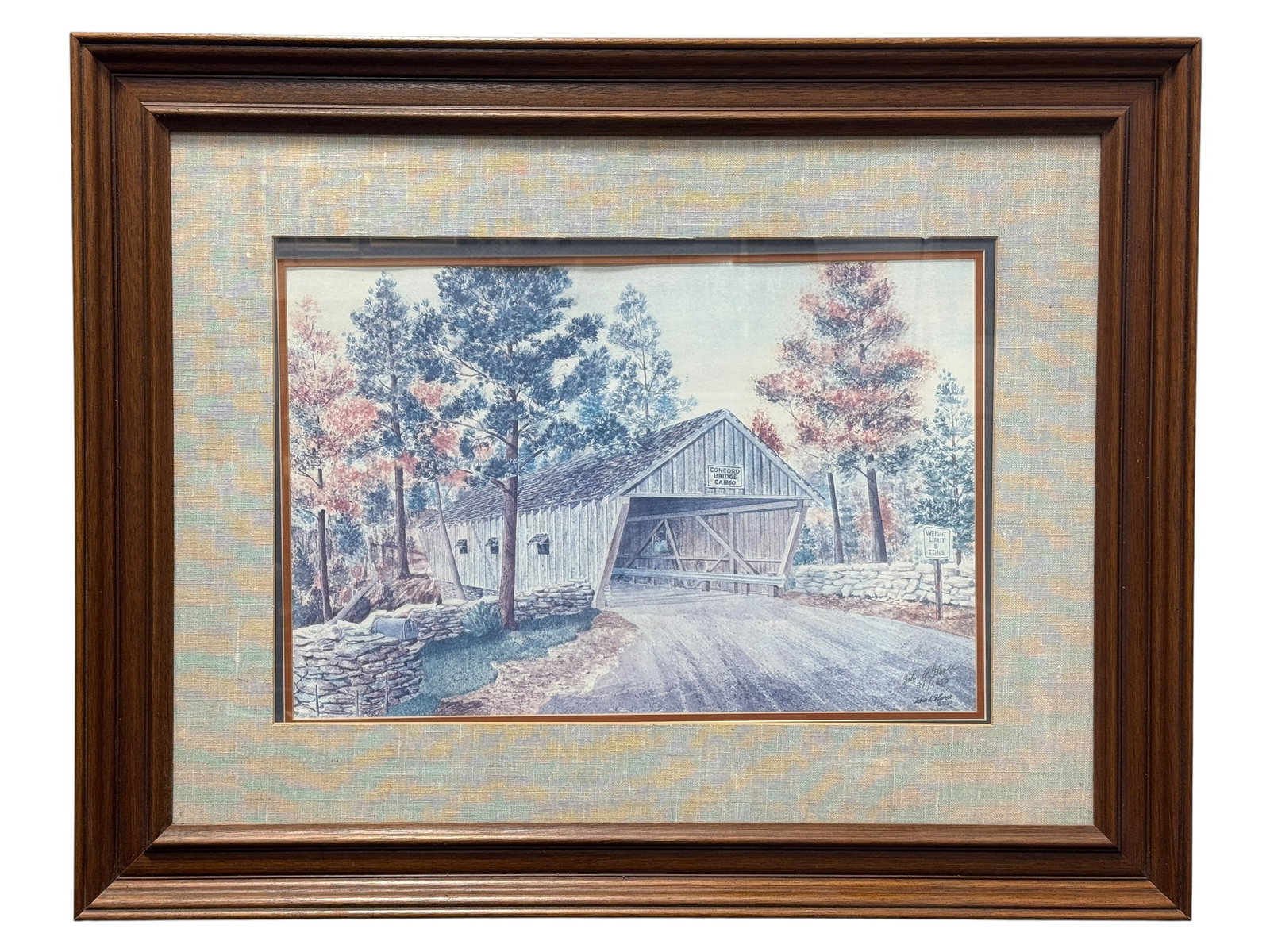 John A. Glaves "Concord Bridge" Limited Edition Print (1984) (1 of 4)