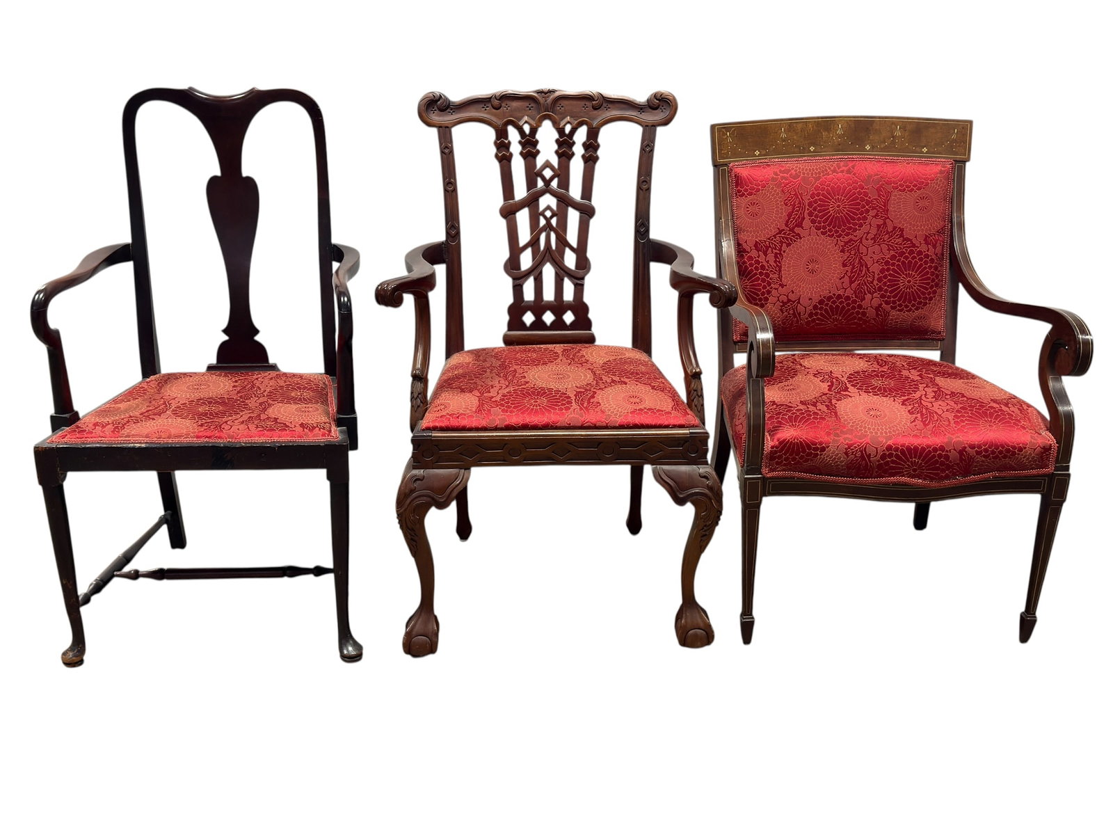 Group of Three Assorted Mahogany Armchairs (1 of 20)