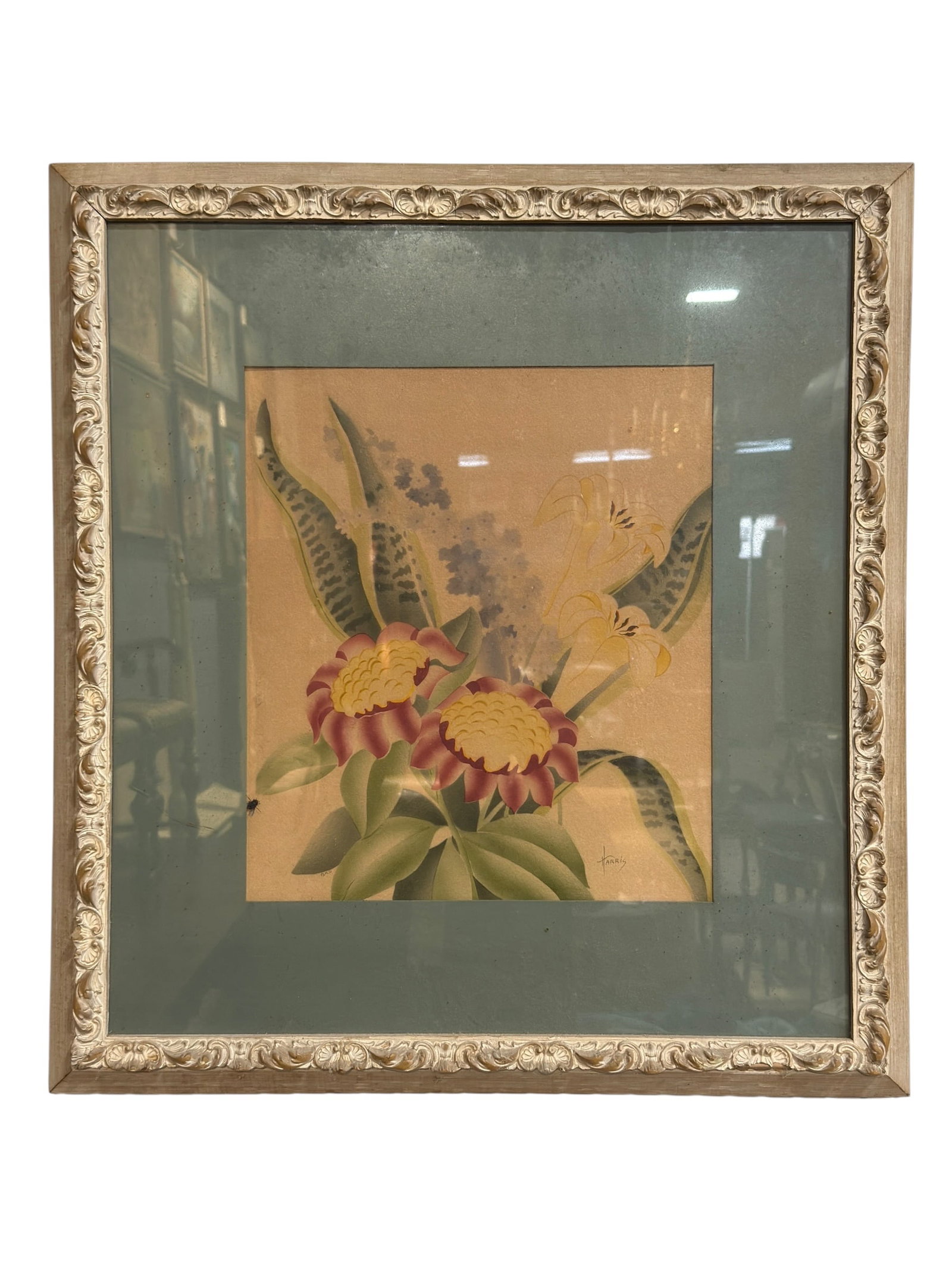 Ben Jori Harris, Tropical Floral Composition, Lithograph (1 of 4)