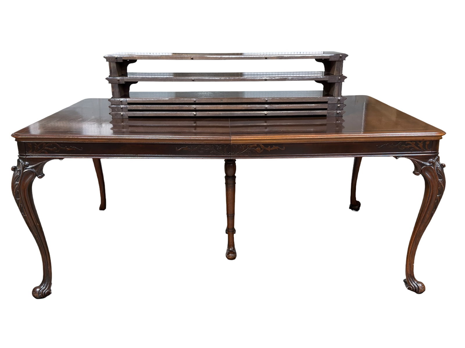 Orinoco Furniture Co. Walnut & Burl Extension Dining Table w/ 5 Leaves (1 of 12)