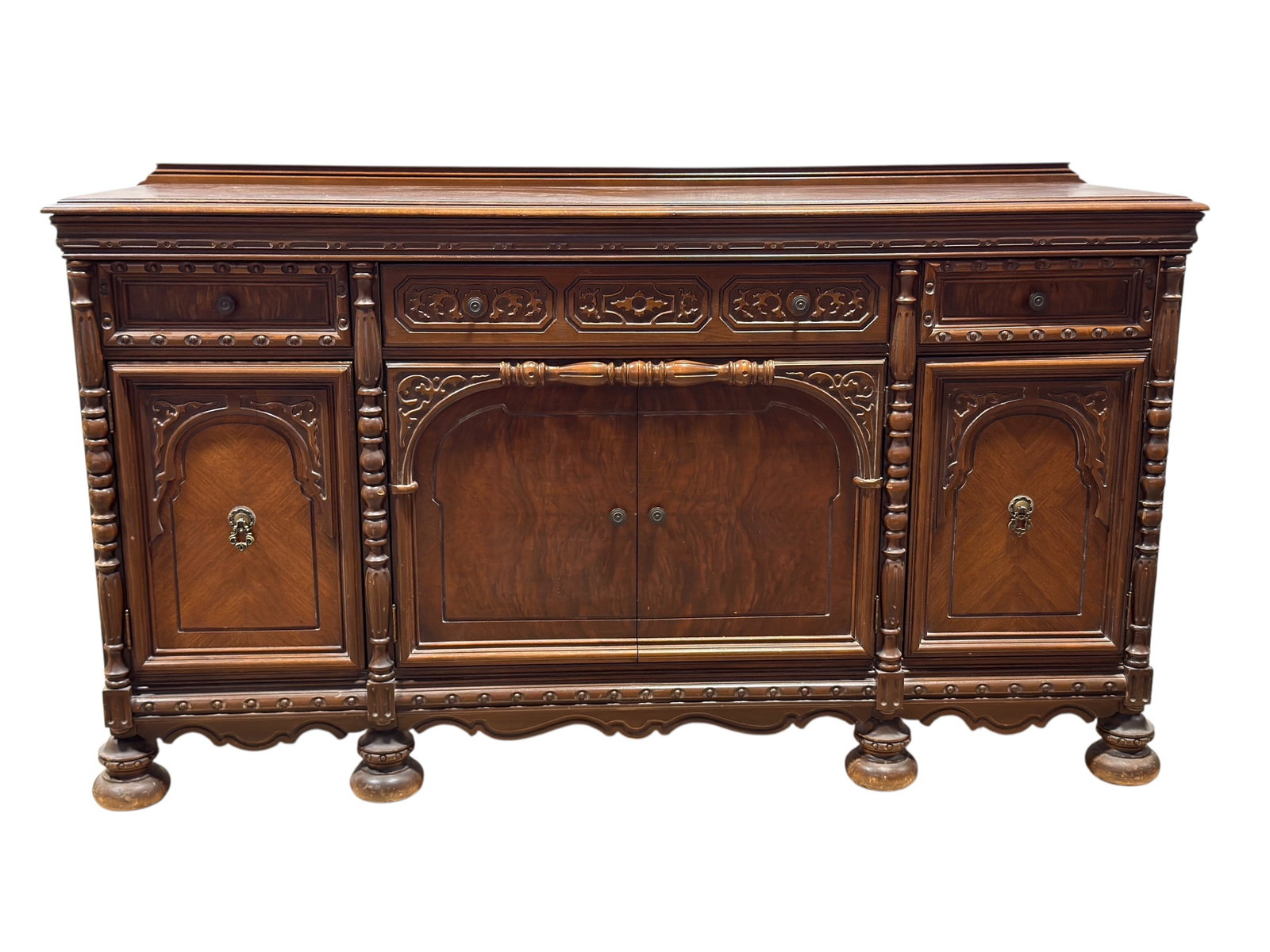 Renaissance Revival Style Carved Walnut Sideboard (1 of 11)