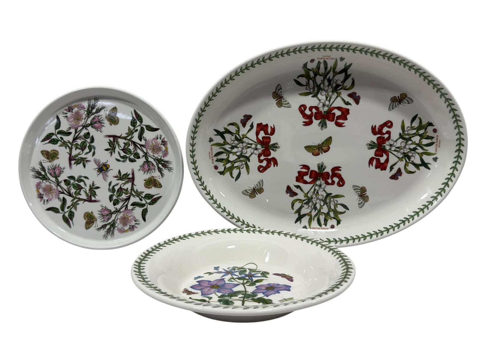 (3) Portmeirion "The Botanic Garden" Ceramic Serving Dishes (1 of 9)
