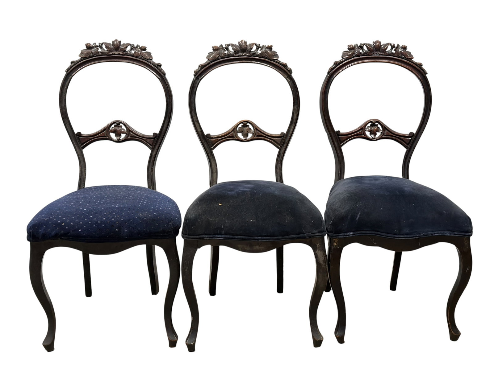 (3) Victorian Carved Balloon-Back Side Chairs (1 of 12)