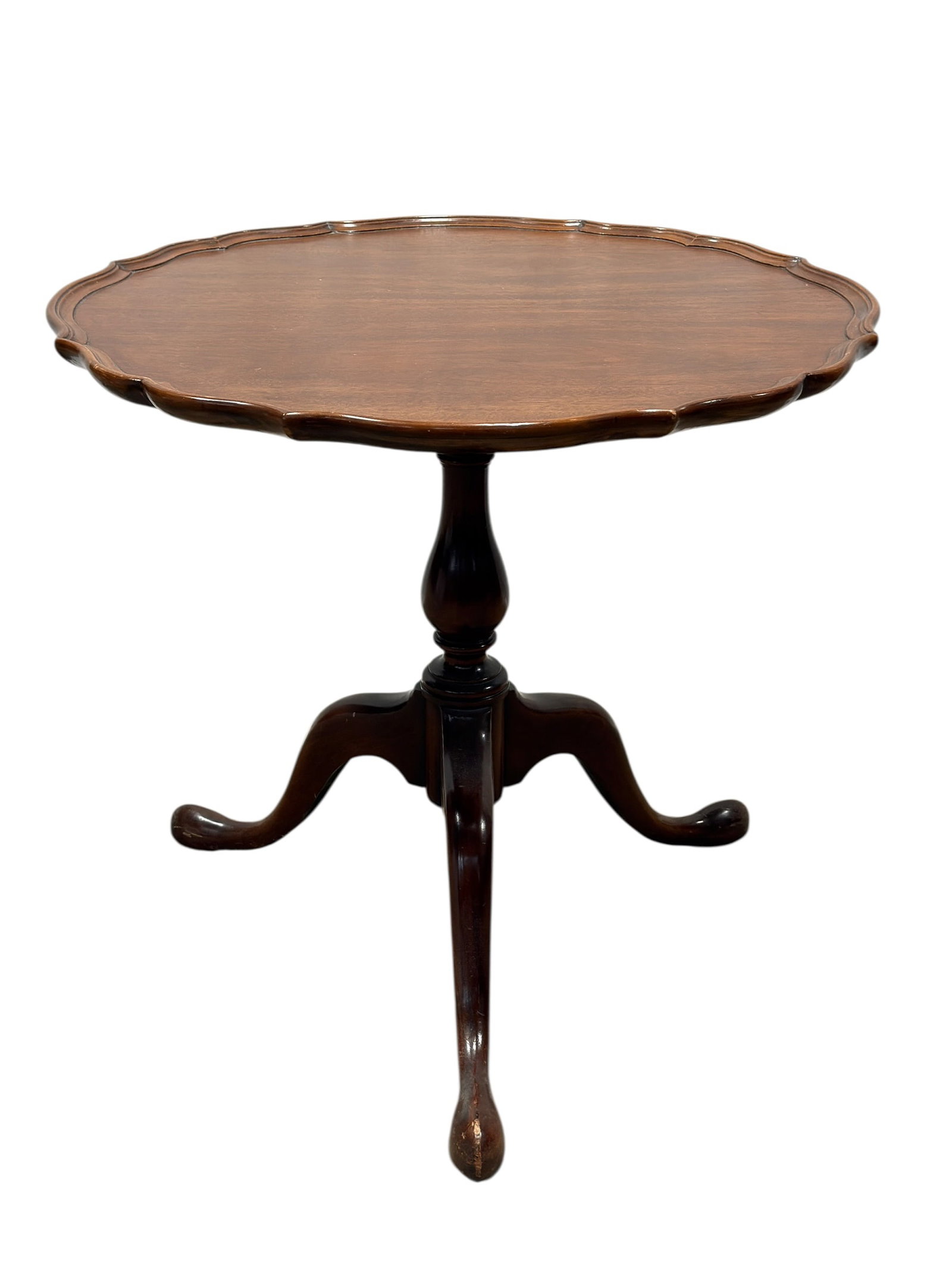 Chippendale Style Piecrust Mahogany Tripod Table (1 of 8)