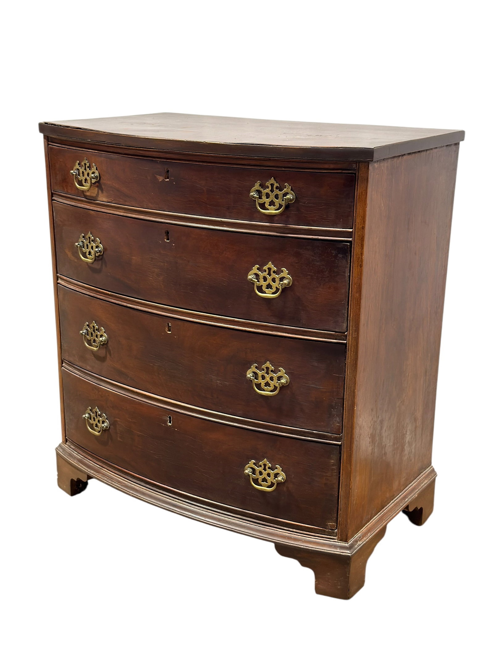Federal Style Mahogany Bowfront Four-Drawer Chest (1 of 8)
