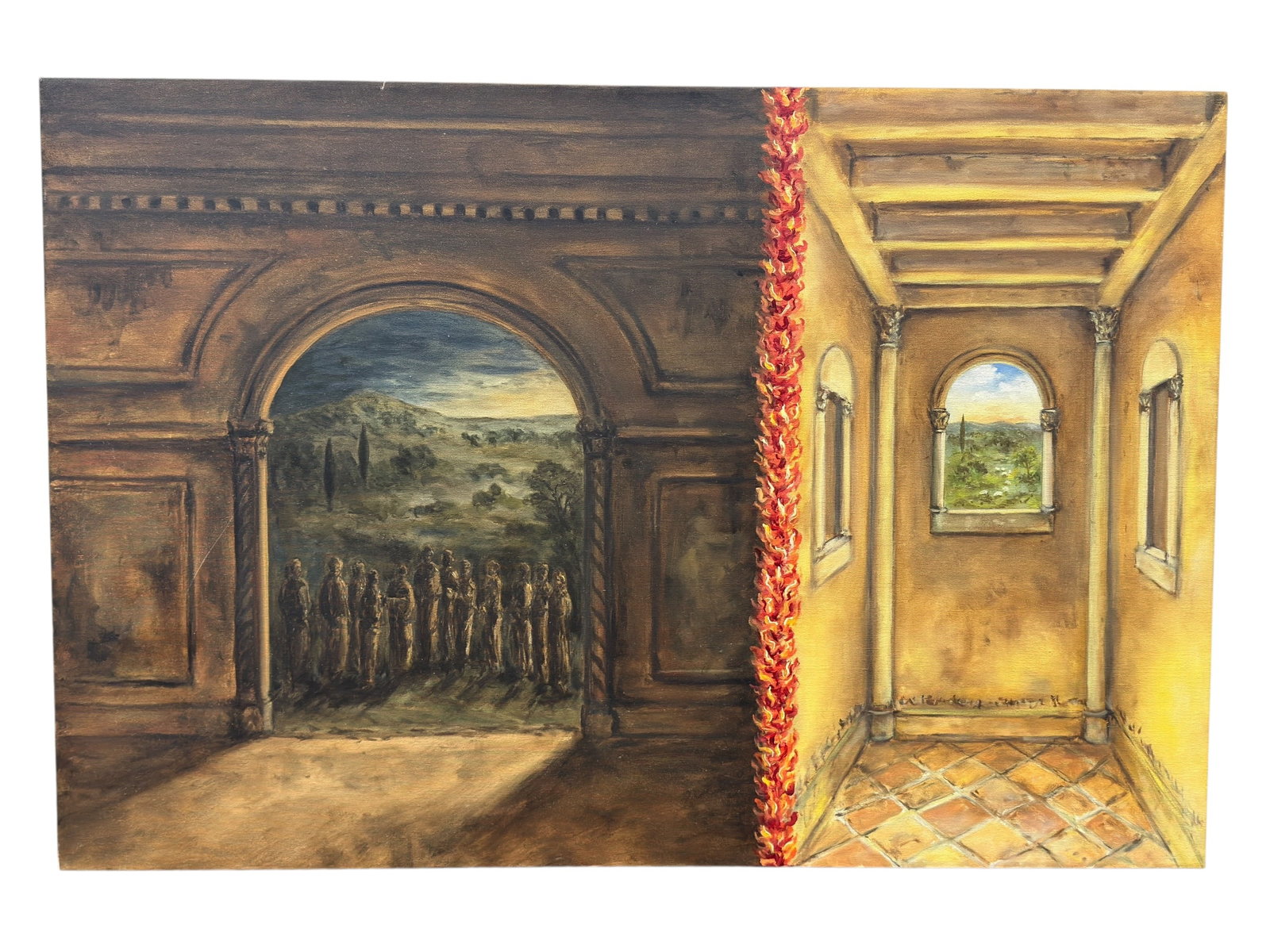 Signed Charles H. Reinke III "Bringing Forth the Light (Pentecost)" Oil on Canvas (1 of 12)