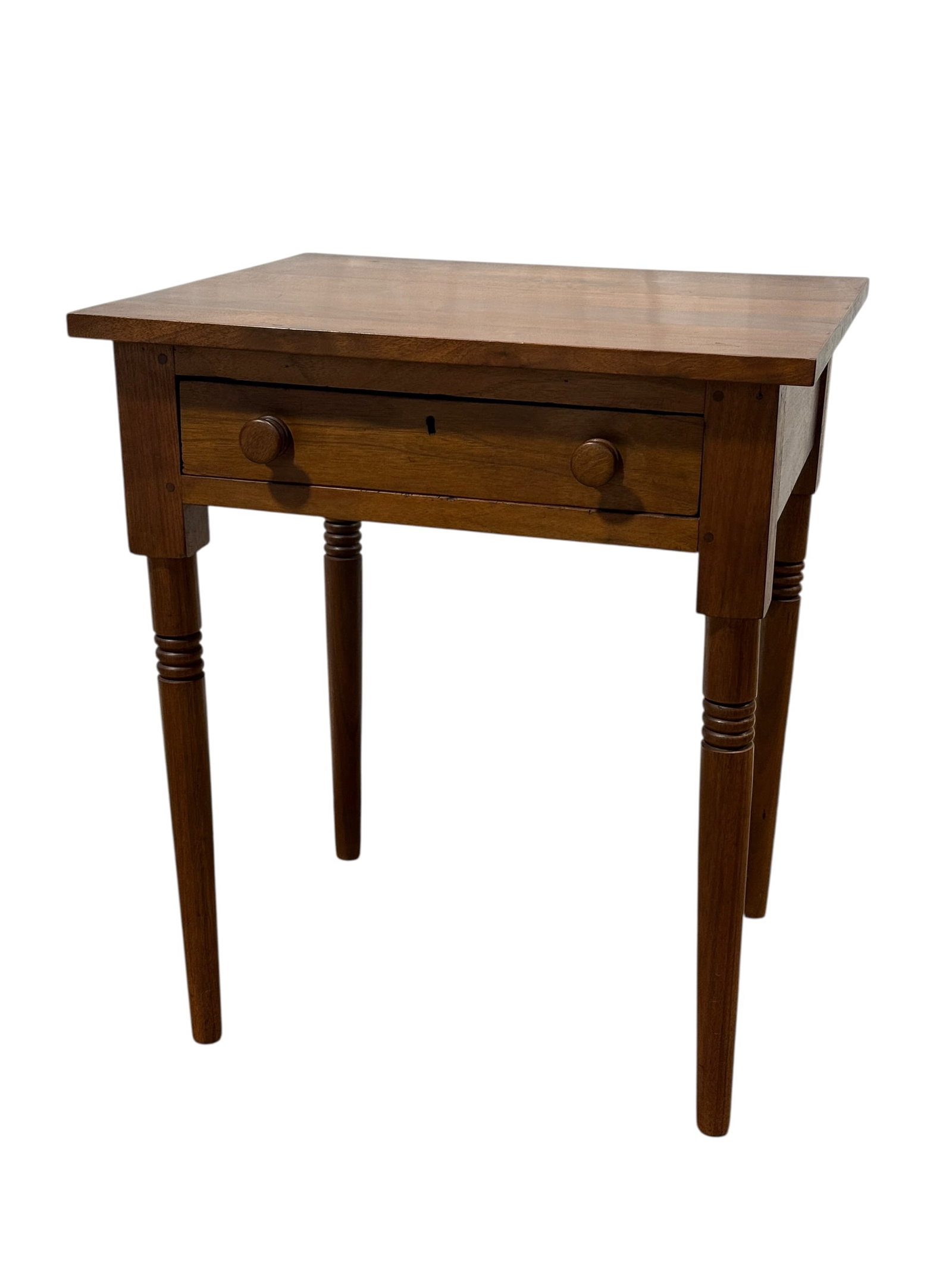 American Walnut One Drawer Side Table (1 of 9)