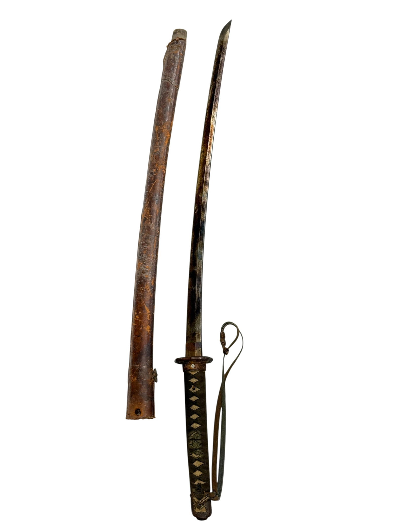 Signed Kanekuni Japanese Sword in WWII Military Mounts, Needham Family Provenance (1 of 16)