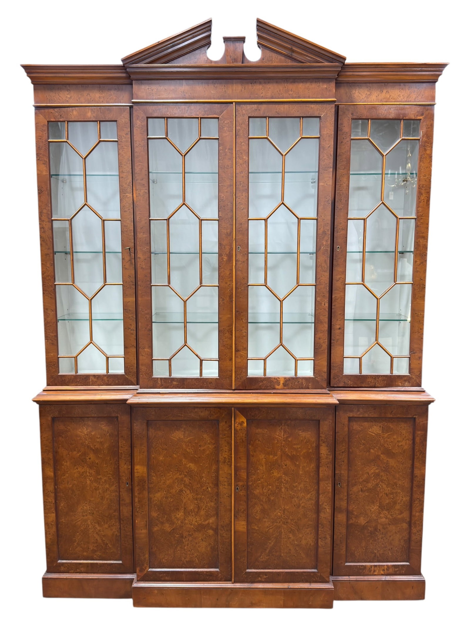Smith & Watson Chippendale Yew Wood Breakfront (1 of 11)