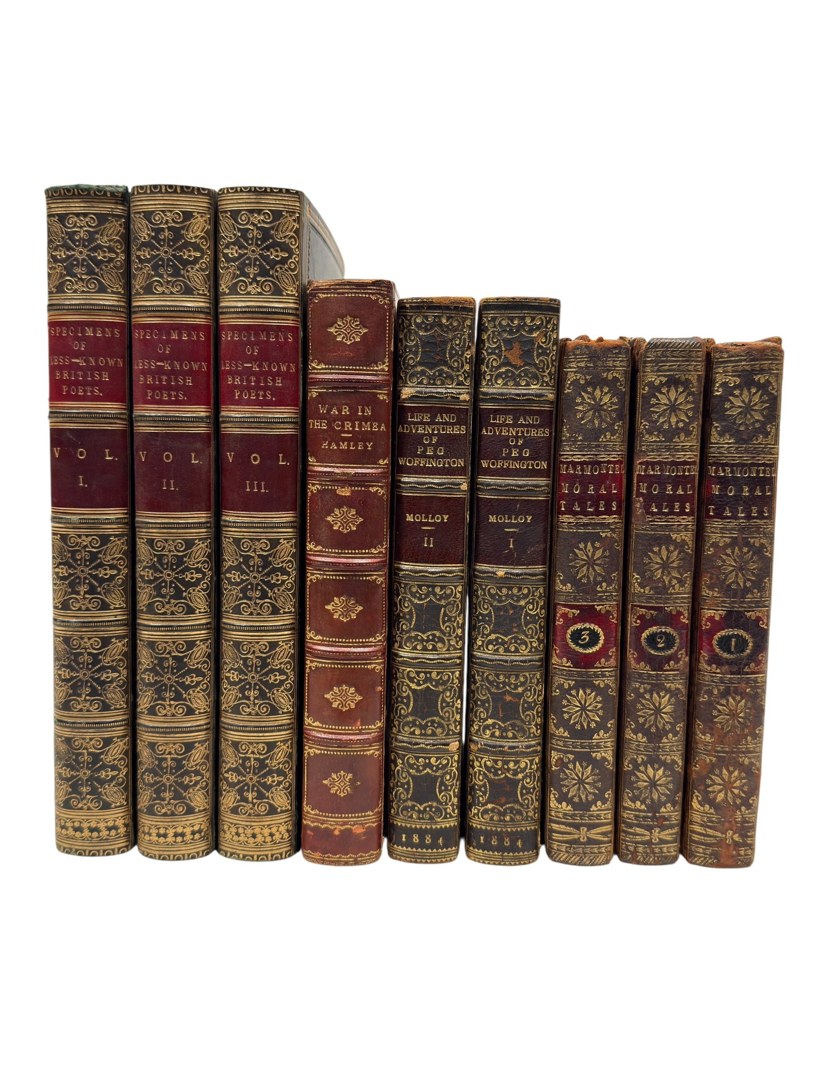 (9) Antique Leather Bound Volumes (1 of 14)