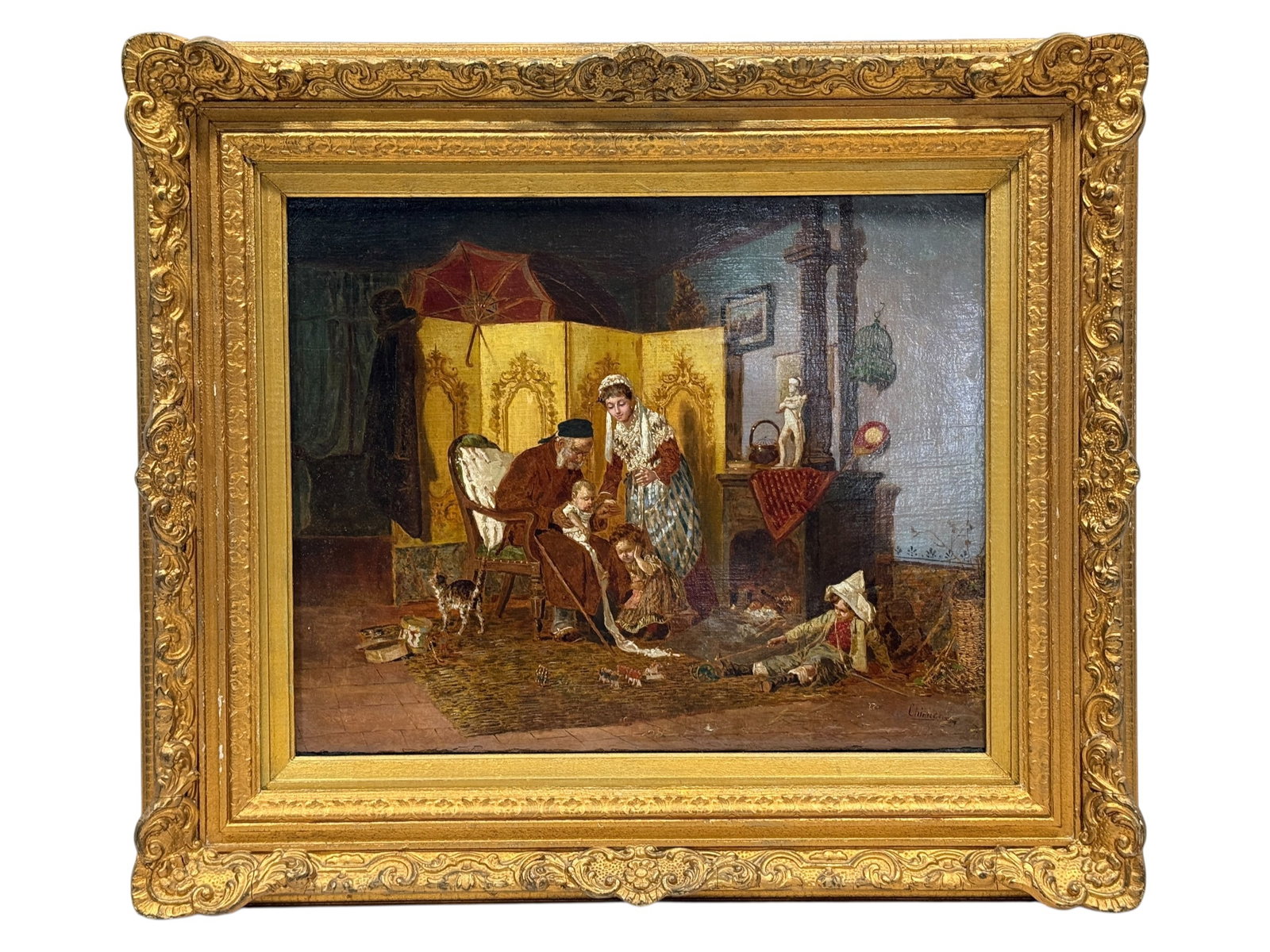 Continental School, Late 19th Century Interior Genre Scene by Chierie (1 of 13)