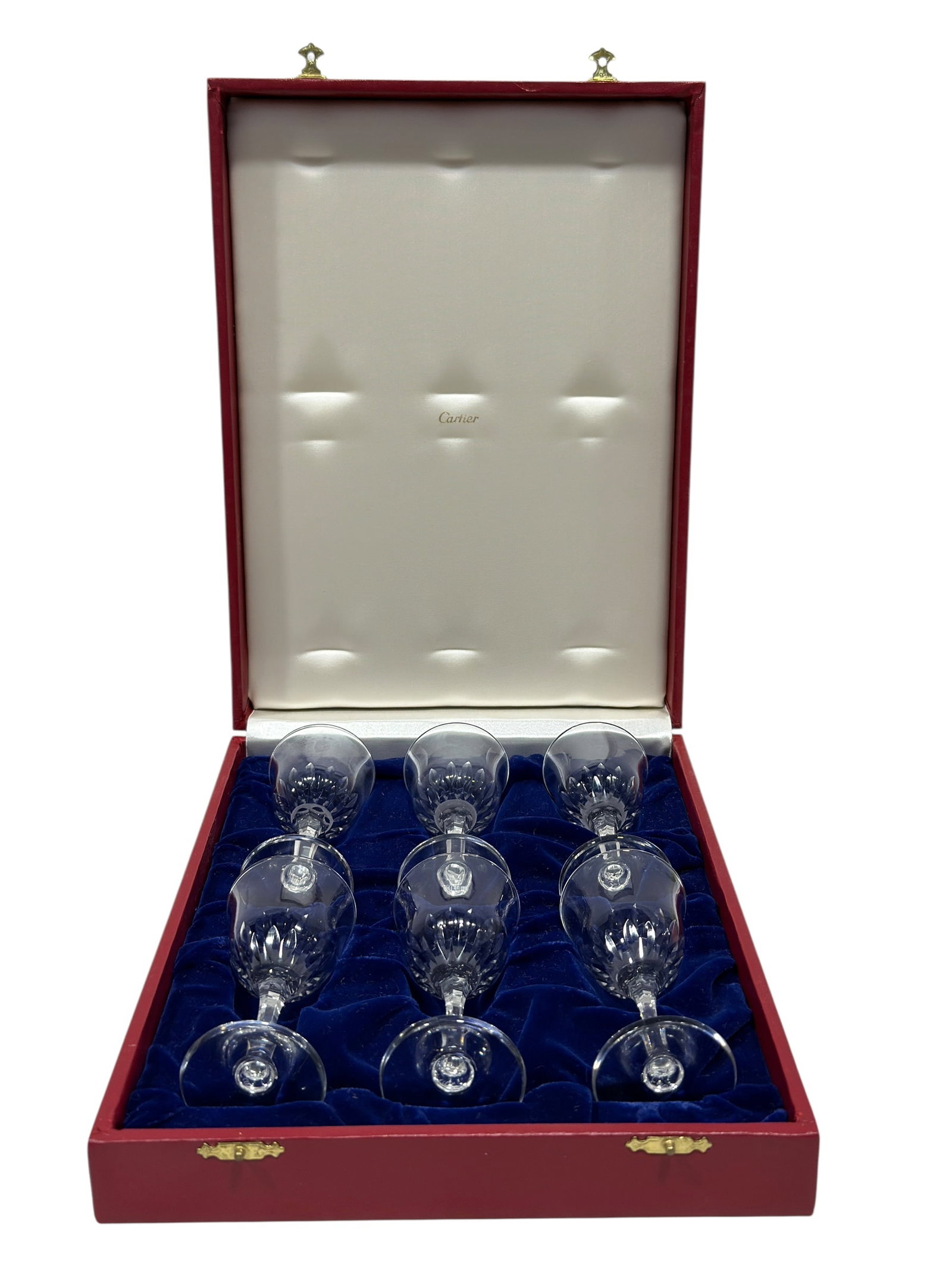 Cartier Set of Six Cut Crystal Cordial / Liqueur Glasses in Original Presentation Case (1 of 6)