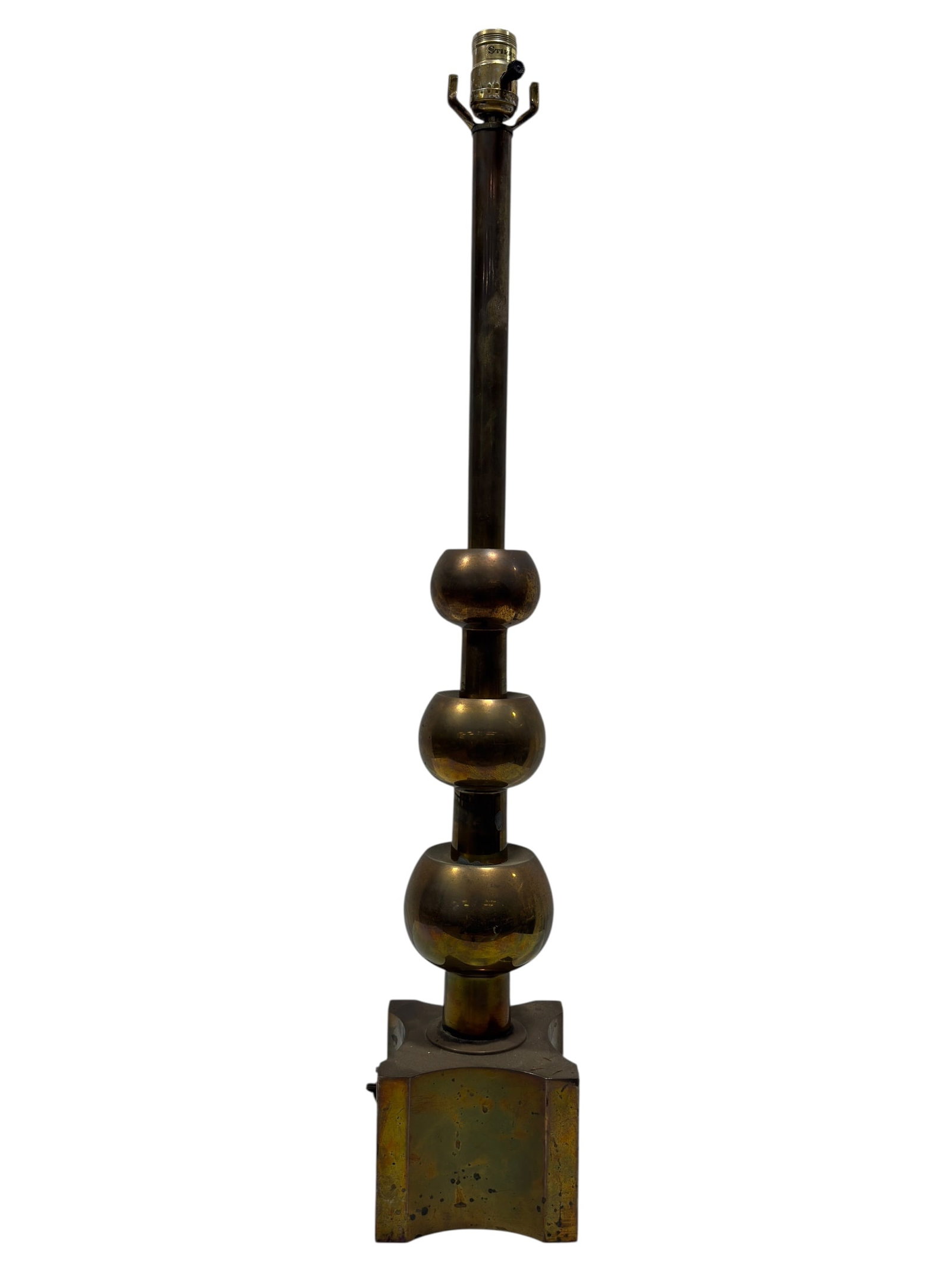 Stiffel MCM Brass Graduated Ball Table Lamp, Tommi Parzinger Style (1 of 8)