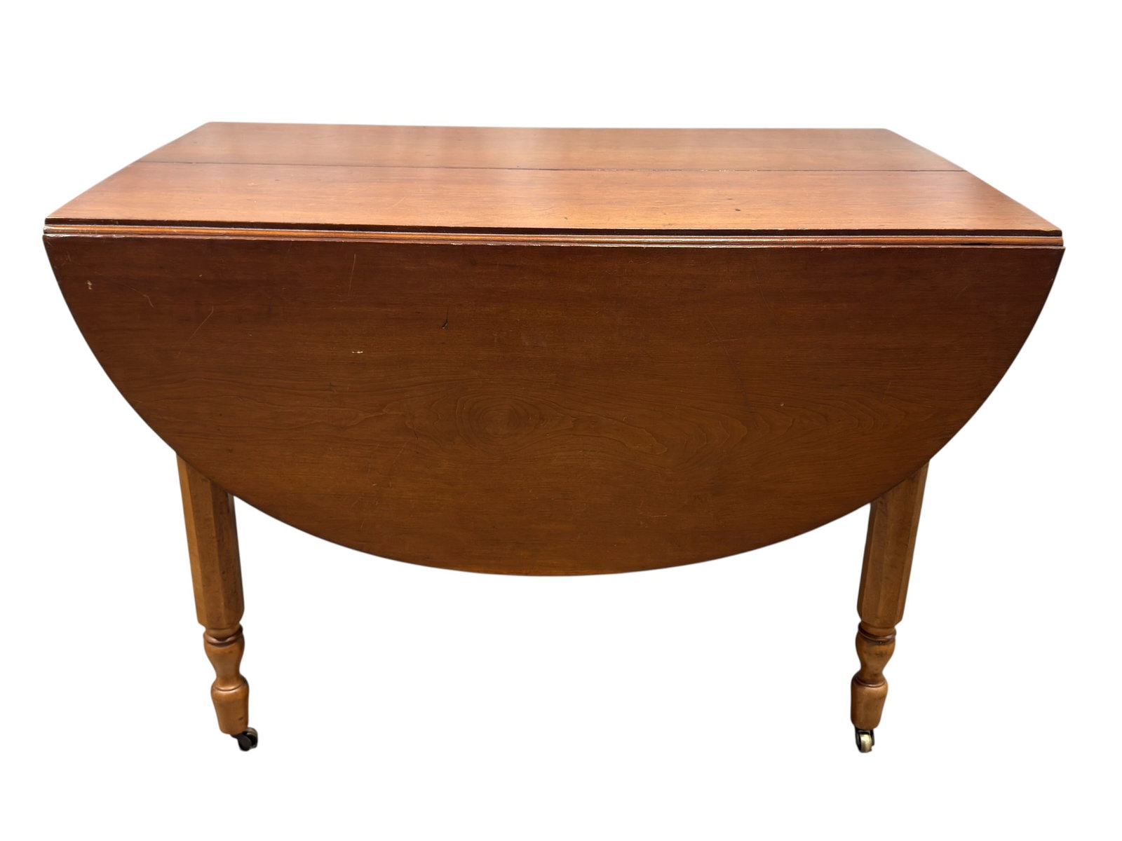 Vintage Cherry Drop Leaf Extension Dining Table - 2