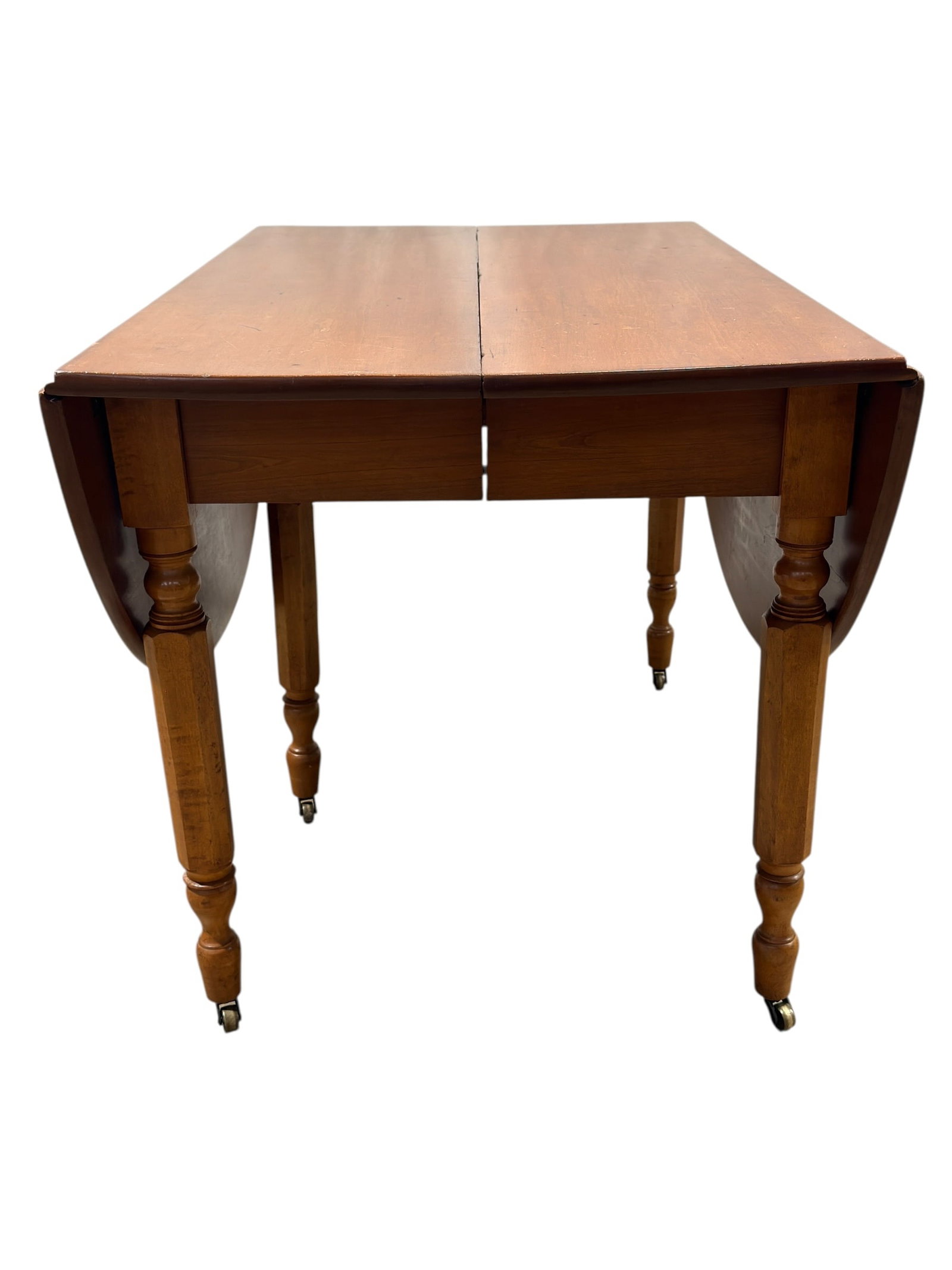 Vintage Cherry Drop Leaf Extension Dining Table - 5