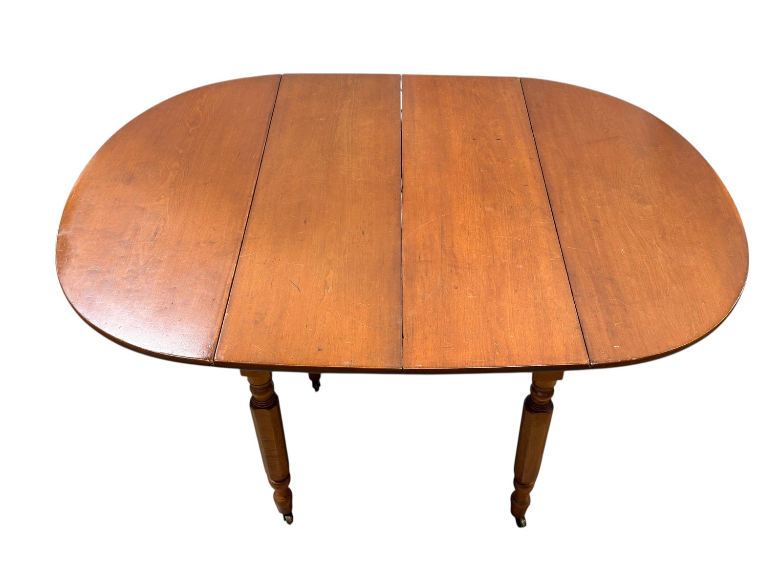 Vintage Cherry Drop Leaf Extension Dining Table - 8