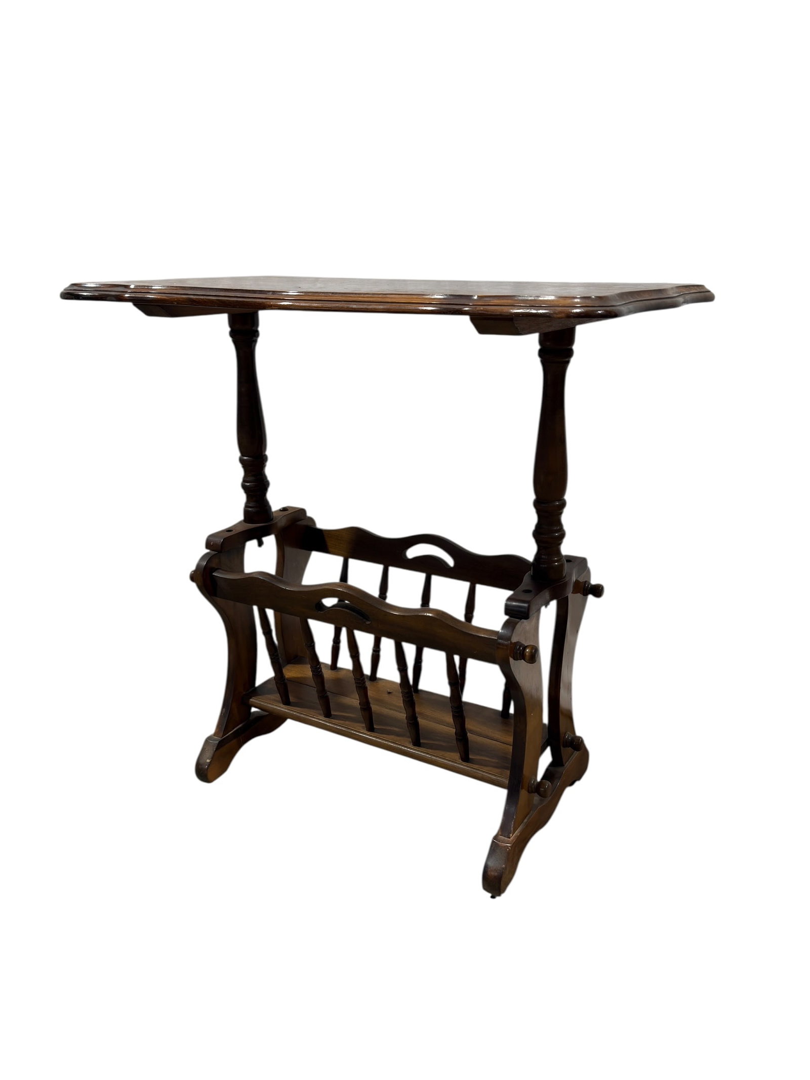 Late 19th-Early 20th Century Walnut Canterbury Magazine Stand (1 of 5)