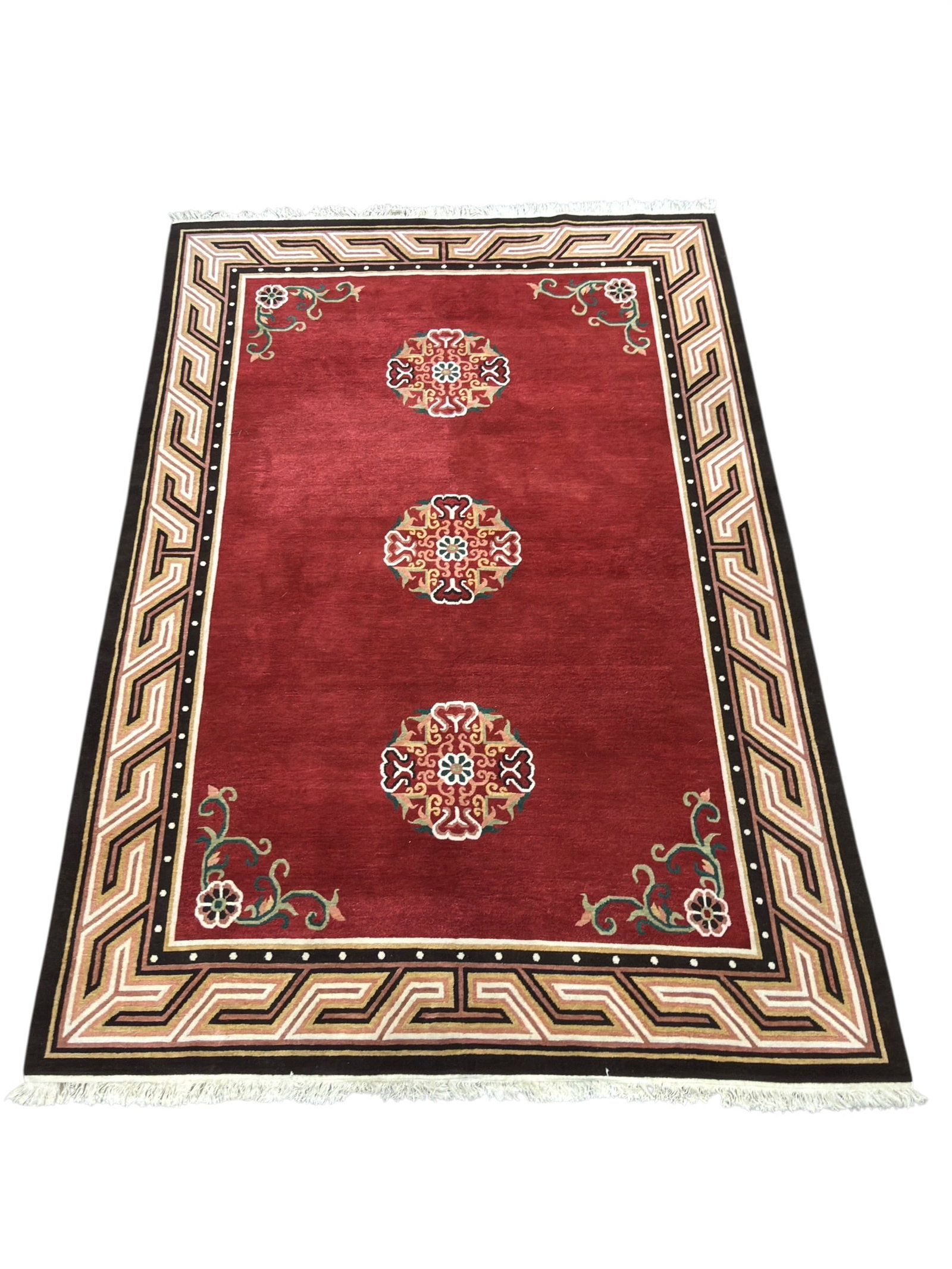 Certified Semi Antique Chinese Peking Hand-Knotted Wool Rug (1 of 7)