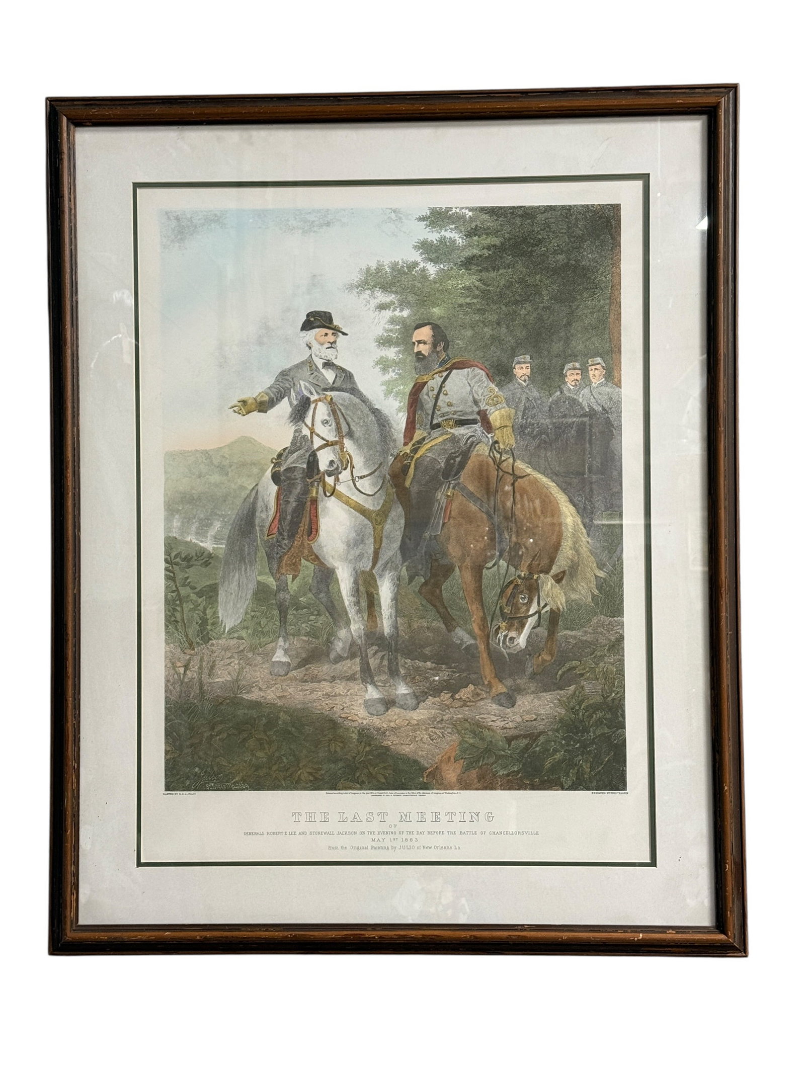 "The Last Meeting" Robert E. Lee & Stonewall Jackson Print After E.B.D. Julio (1 of 8)