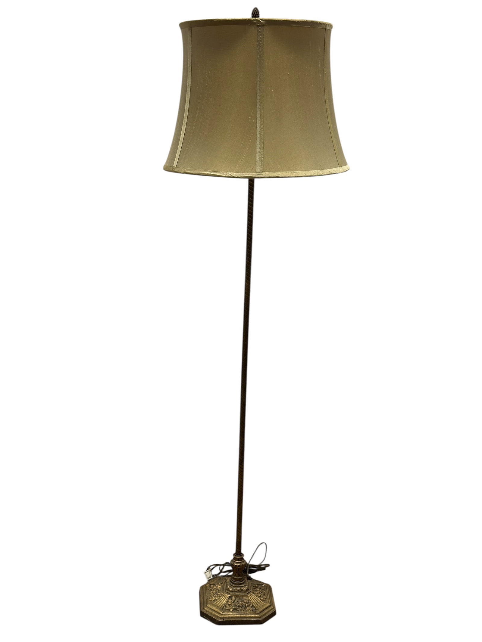 Early 20th Century Ornate Cast Metal Floor Lamp (1 of 7)