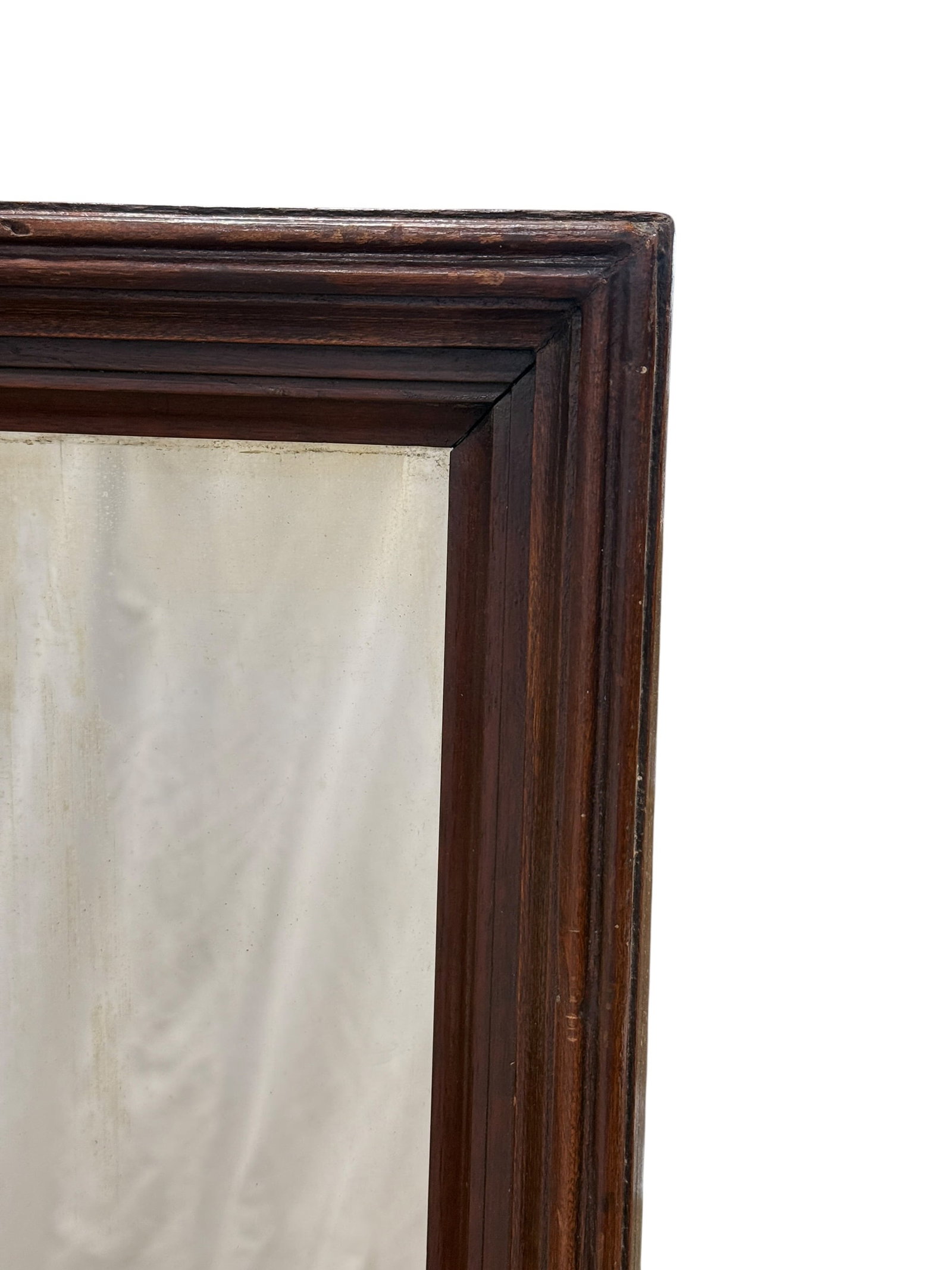 Large Rectangular Dark Wood Framed Wall Mirror - 4