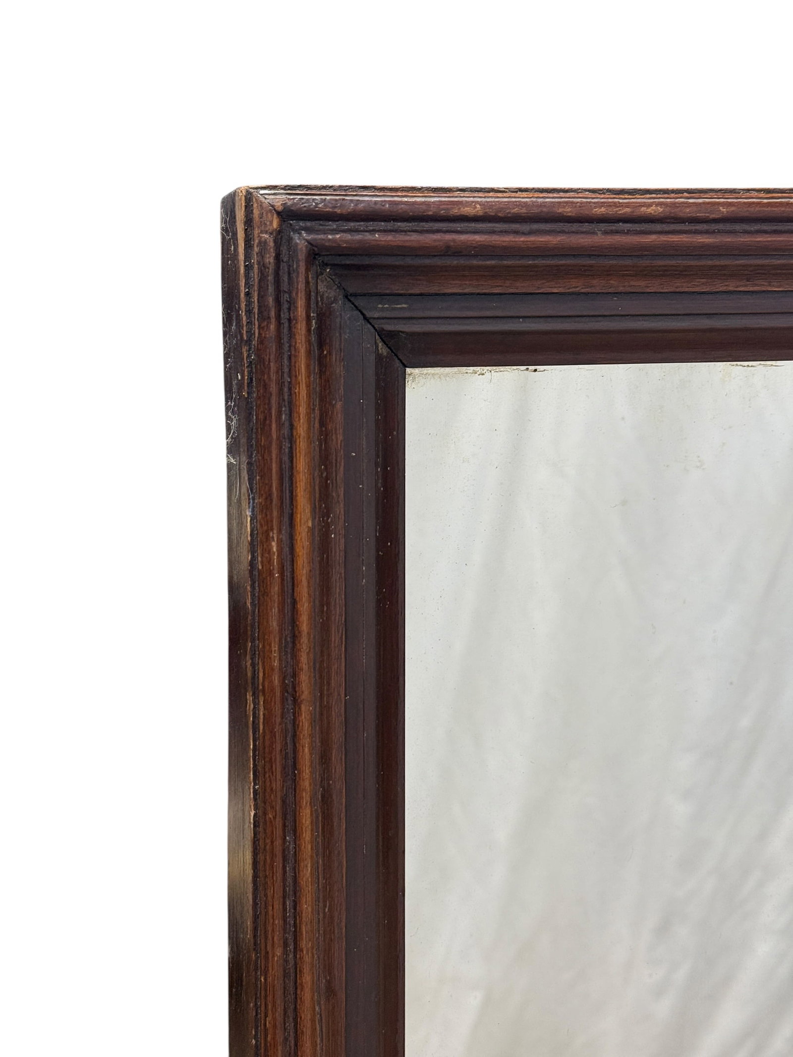 Large Rectangular Dark Wood Framed Wall Mirror - 5