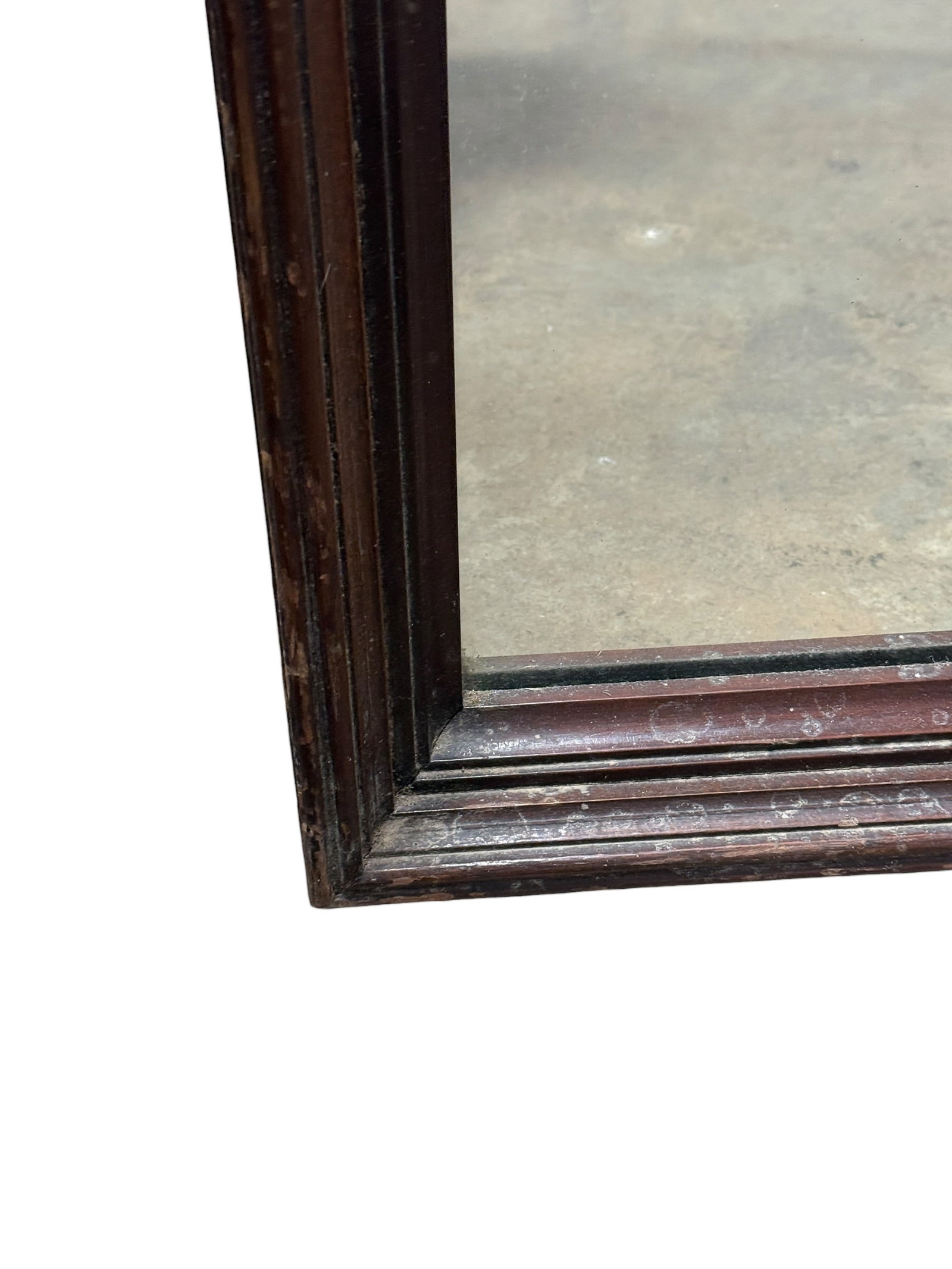 Large Rectangular Dark Wood Framed Wall Mirror - 7