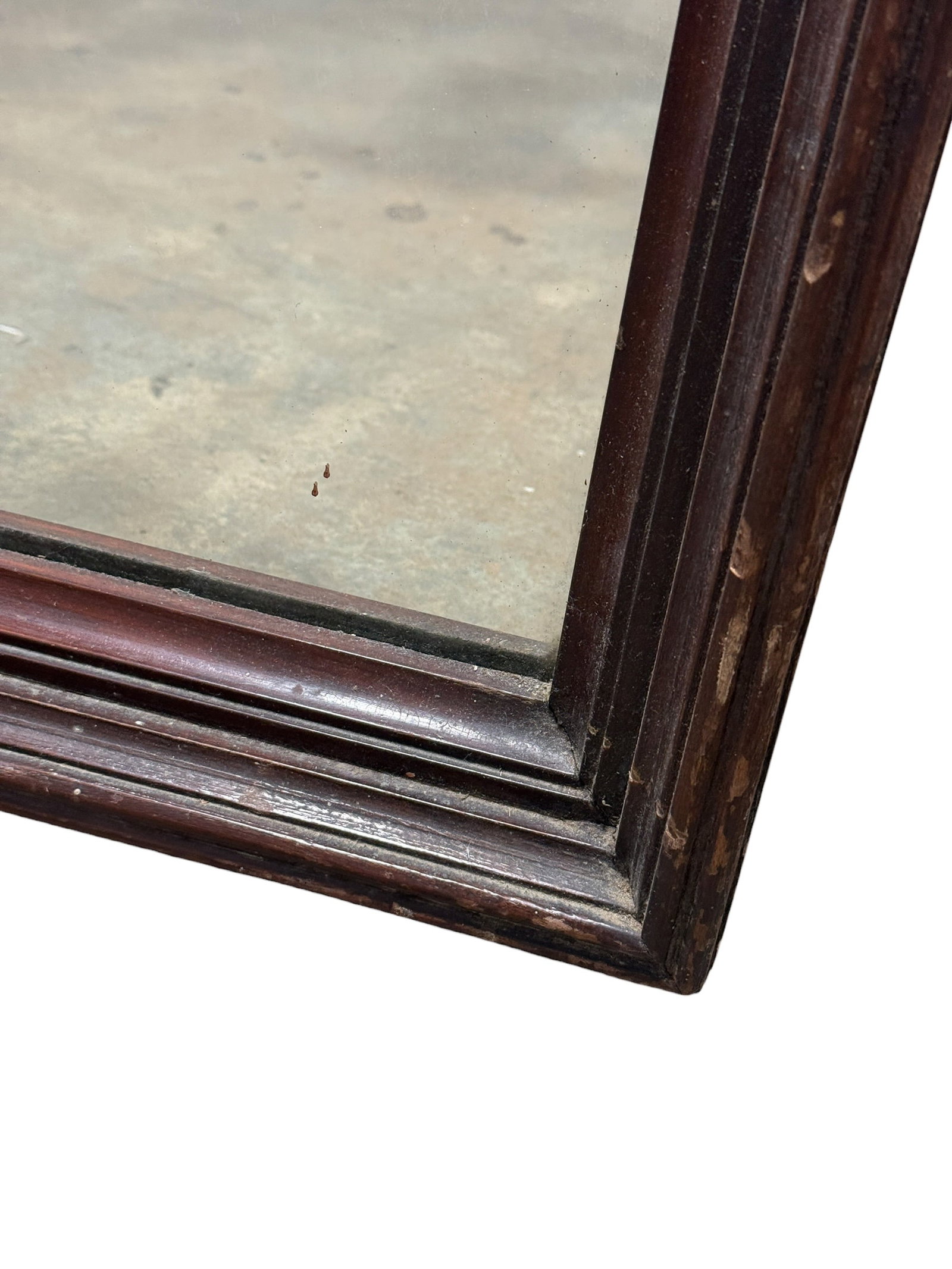Large Rectangular Dark Wood Framed Wall Mirror - 8