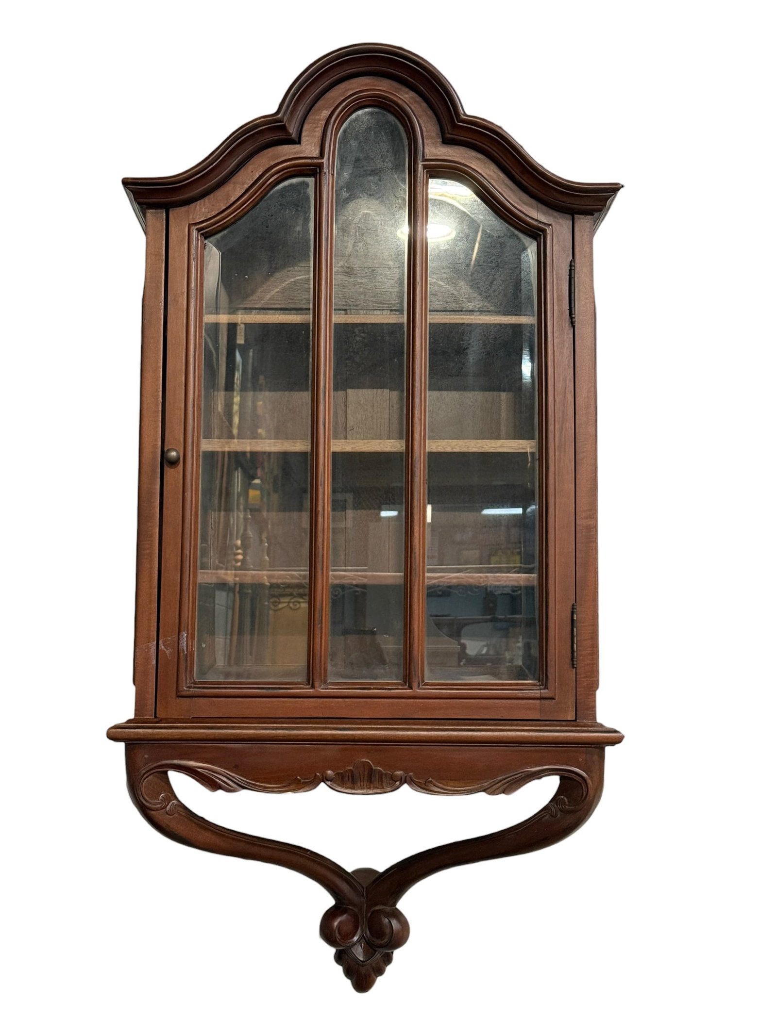 Vintage French Provincial Style Wall Curio Cabinet (1 of 5)
