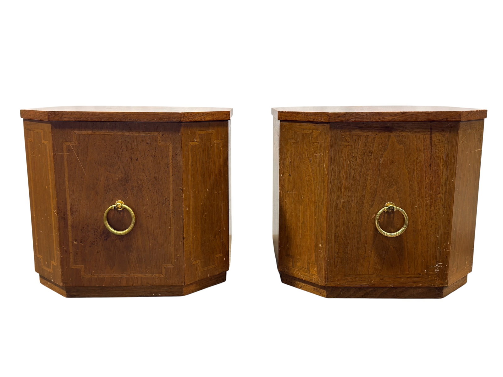 Marden Mfg. Inc. Mid-Century Modern Walnut Low Side Tables, Pair (1 of 13)