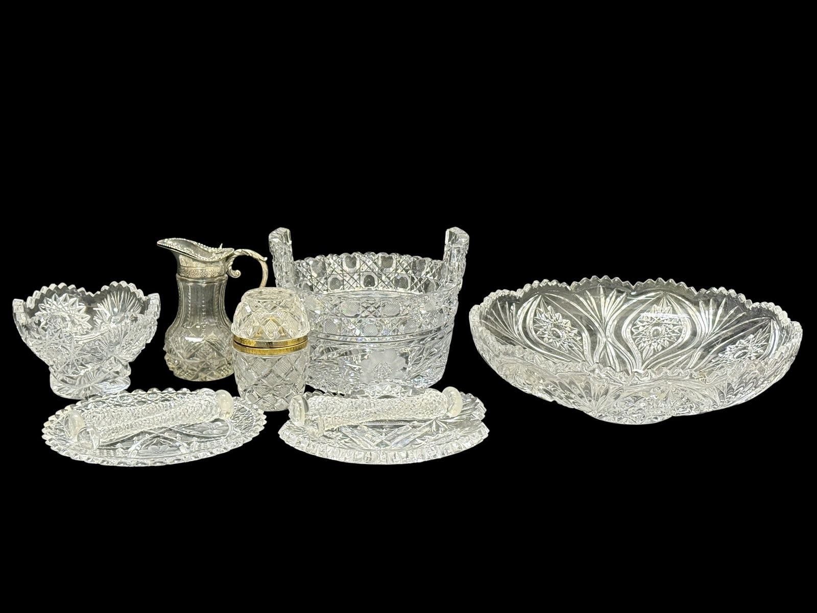 (10) Cut & Pressed Crystal Glass Table Articles (1 of 19)