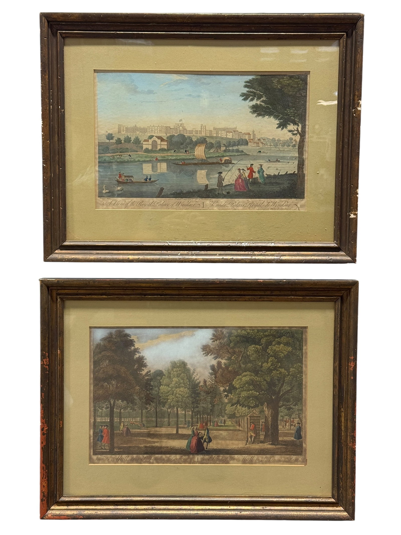 Pair of 1794 Laurie & Whittle Hand-Colored London & Windsor Engravings (1 of 18)