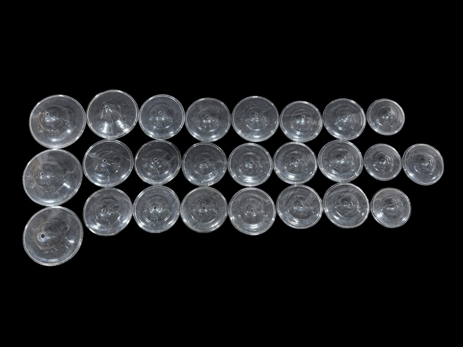 Collection of Clear Glass Bell Jar Smoke Bells (25) (1 of 7)