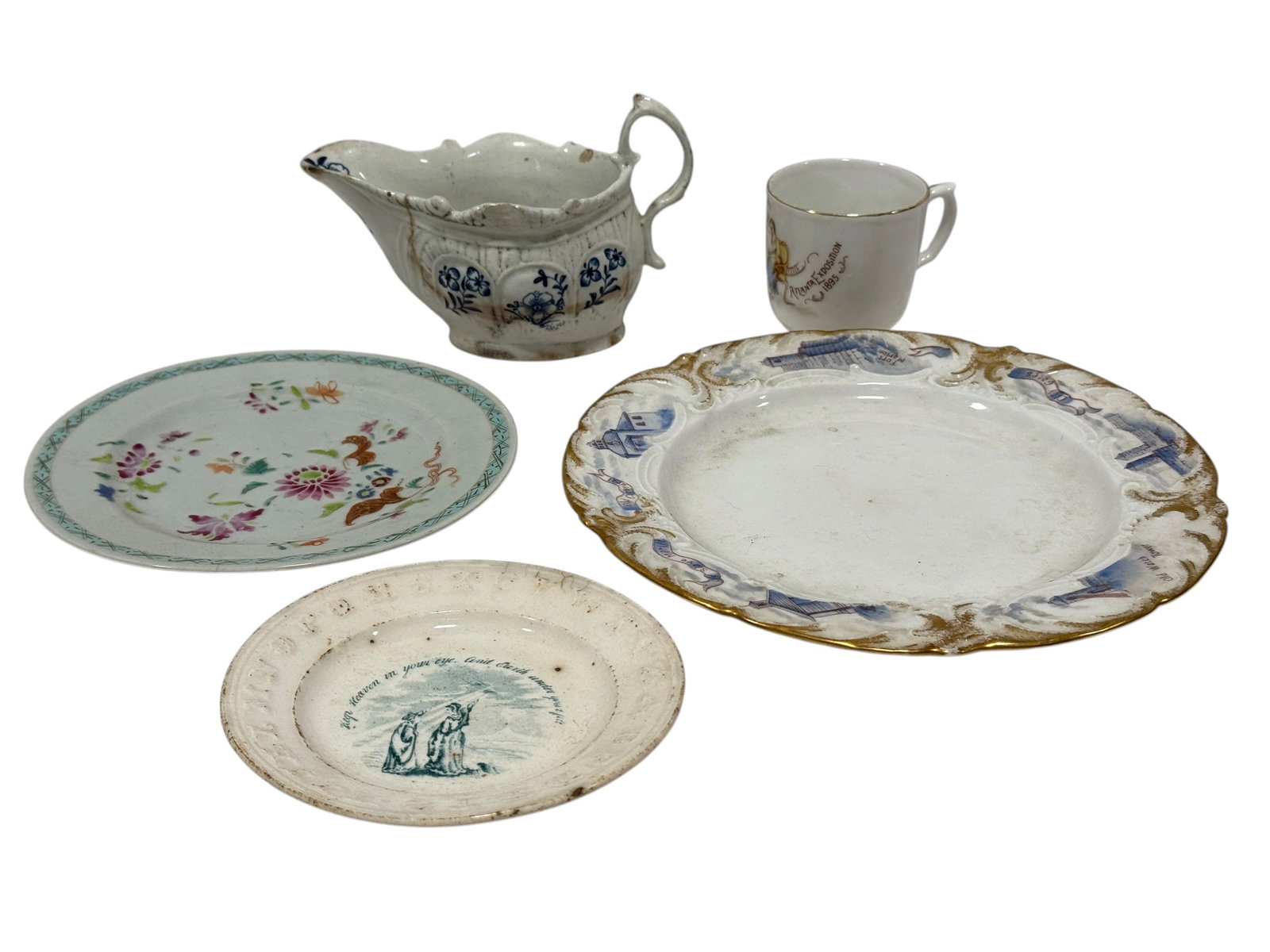 (5) Early Chinese Export, Limoges, Atlanta Exposition & English Porcelain Pieces (1 of 20)