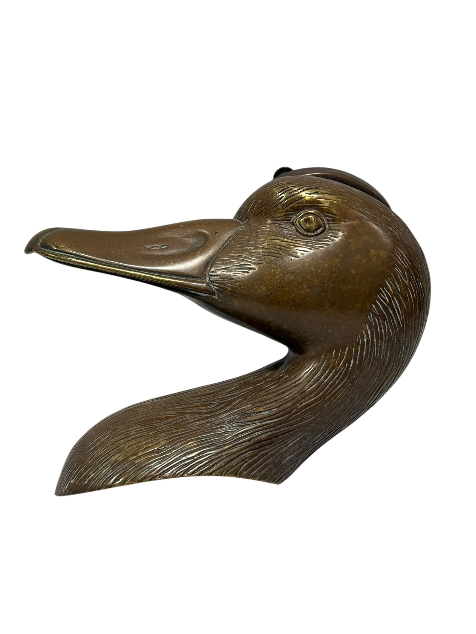 Vintage Cast Bronze Duck Head Door Knocker (1 of 9)