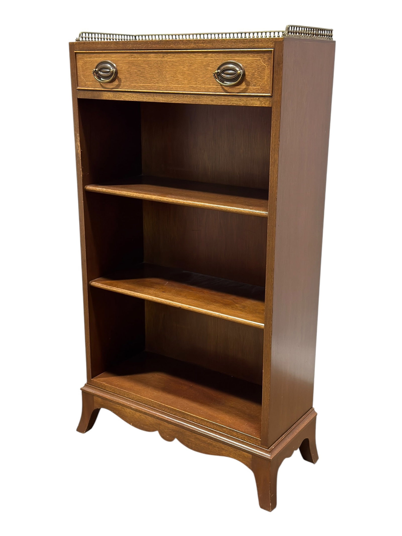 Nancy Biggs Reproduction Mahogany Open Bookcase (1 of 8)