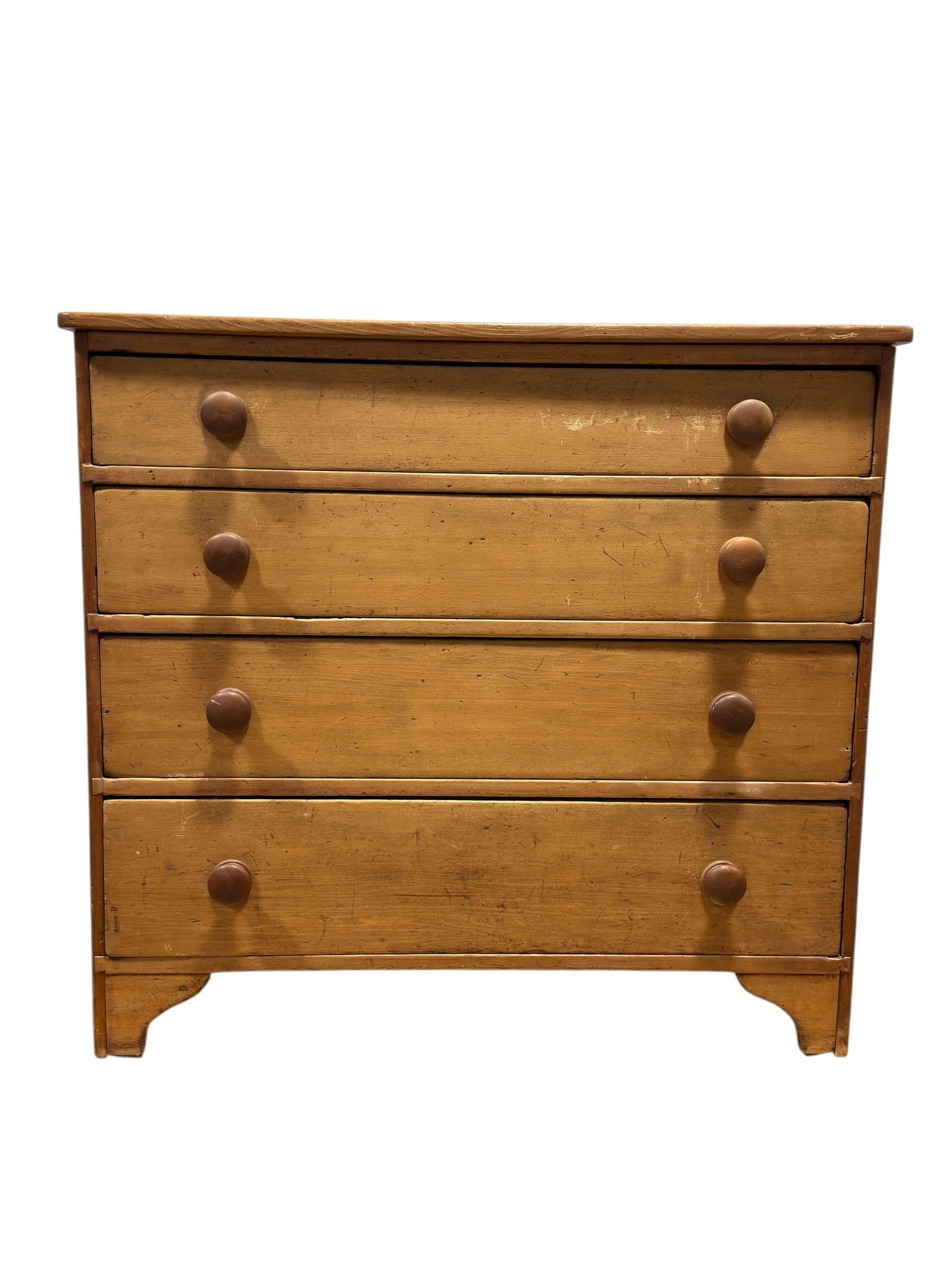 19th Century Pine 4 Drawer Chest (1 of 8)