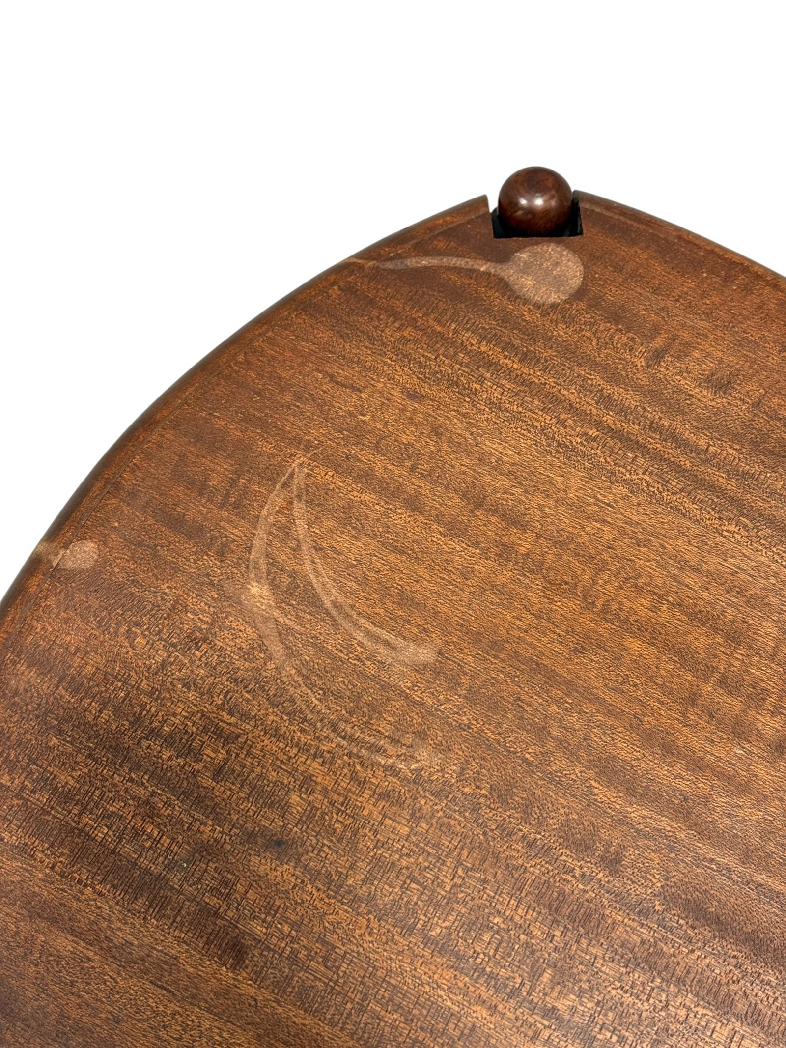Early 20th C. Mahogany Triangular Bobbin Side Table - 3