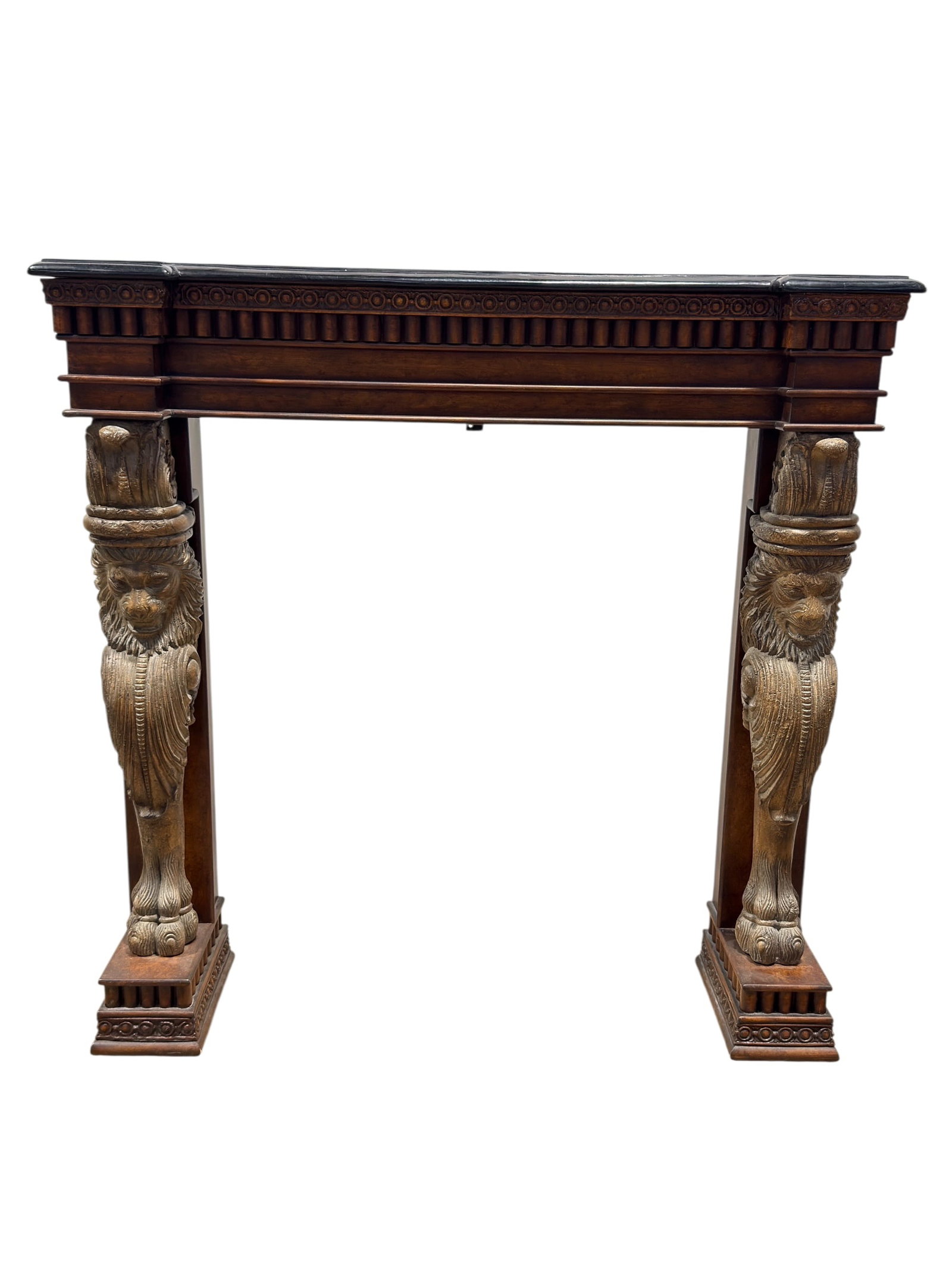 Hollywood Regency Style Lion Form Mantel (1 of 12)