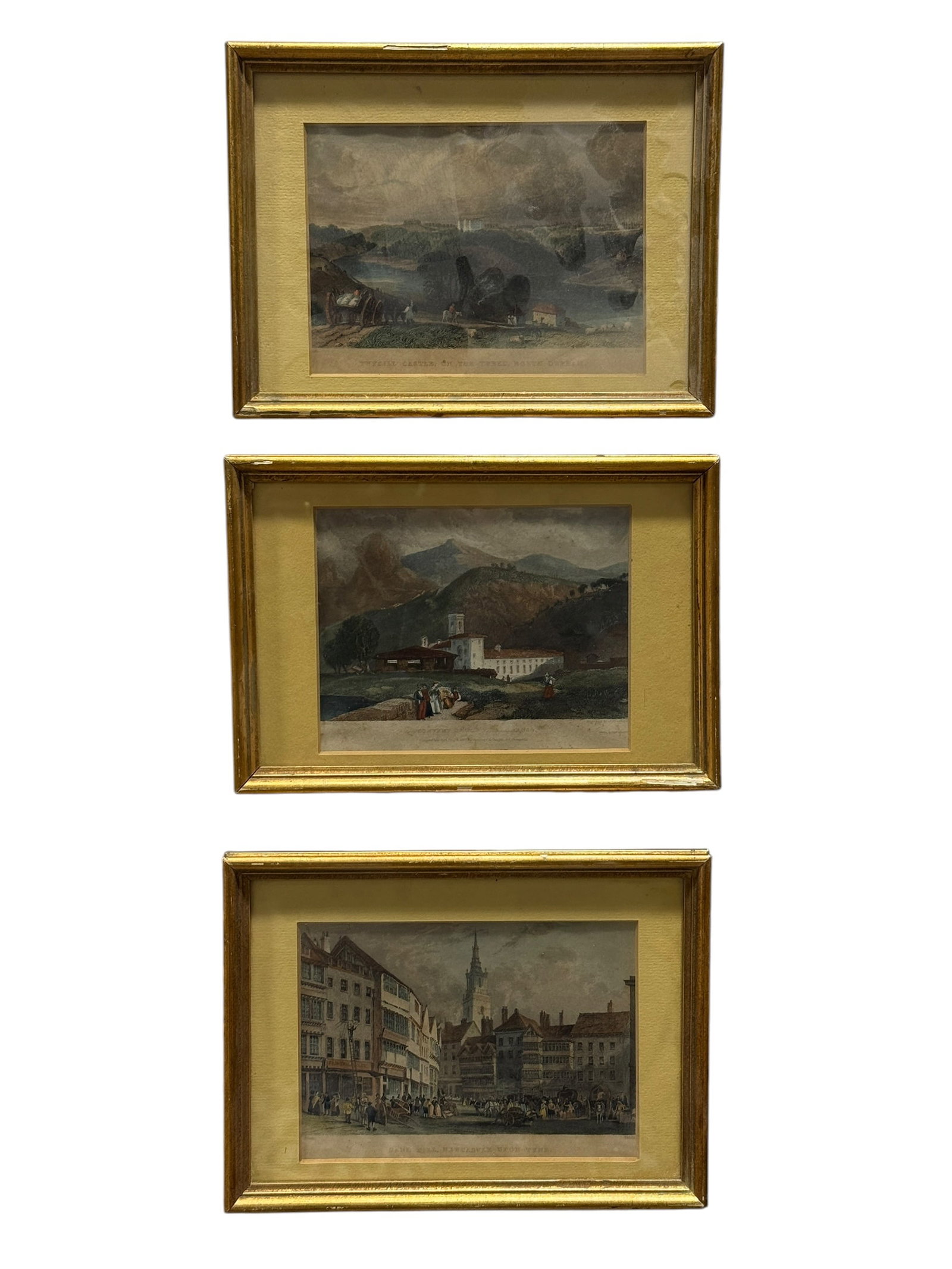 (3) Antique Hand Colored European & English Scenic Engravings (1 of 7)