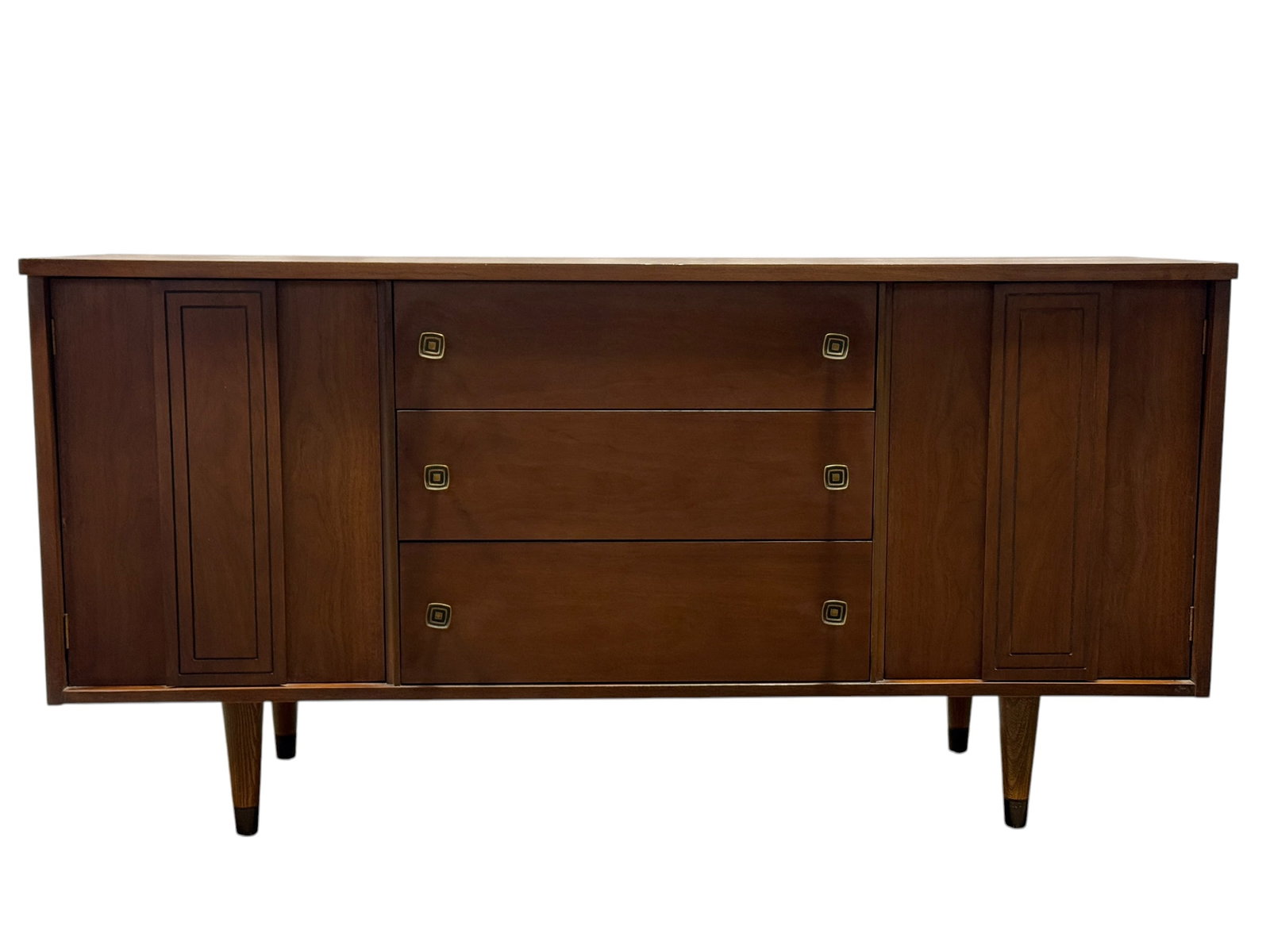 Stanley Mid-Century Modern Walnut Credenza / Sideboard (1 of 9)