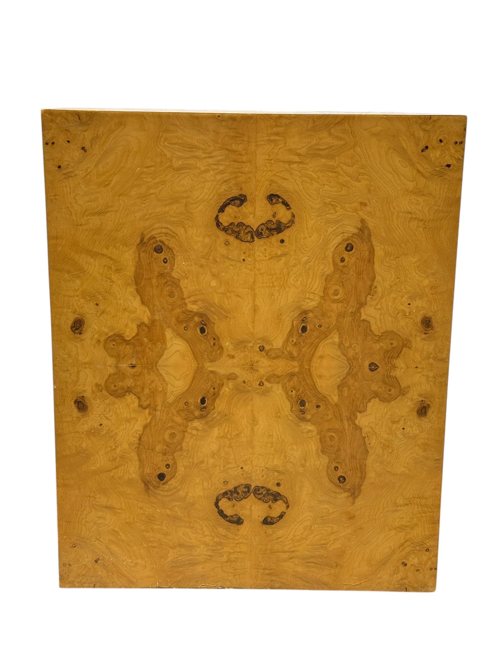 Burl Wood Cube Side Table in The Style of Milo Baughman - 2